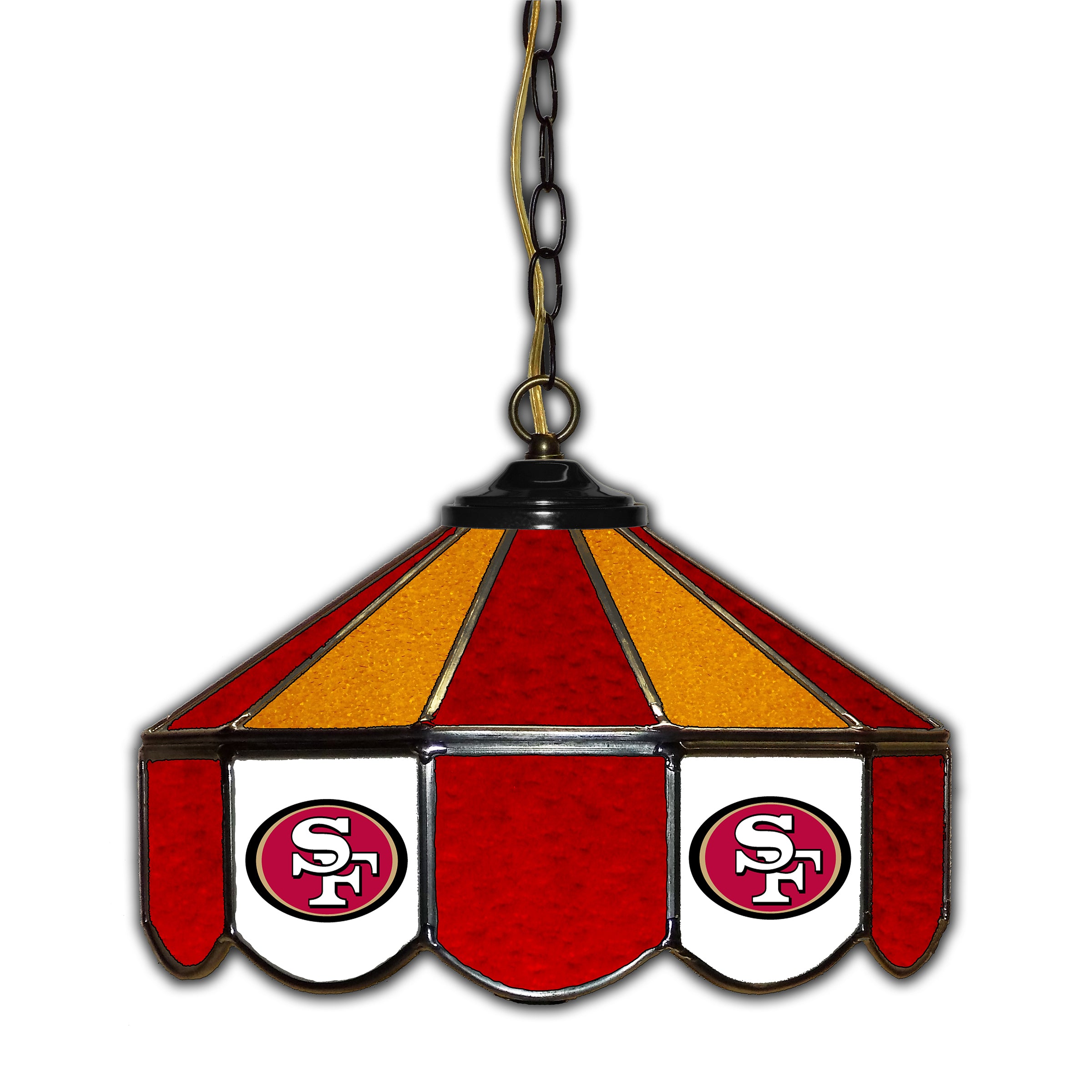 San Francisco 49ers  14" Glass Pub Lamp