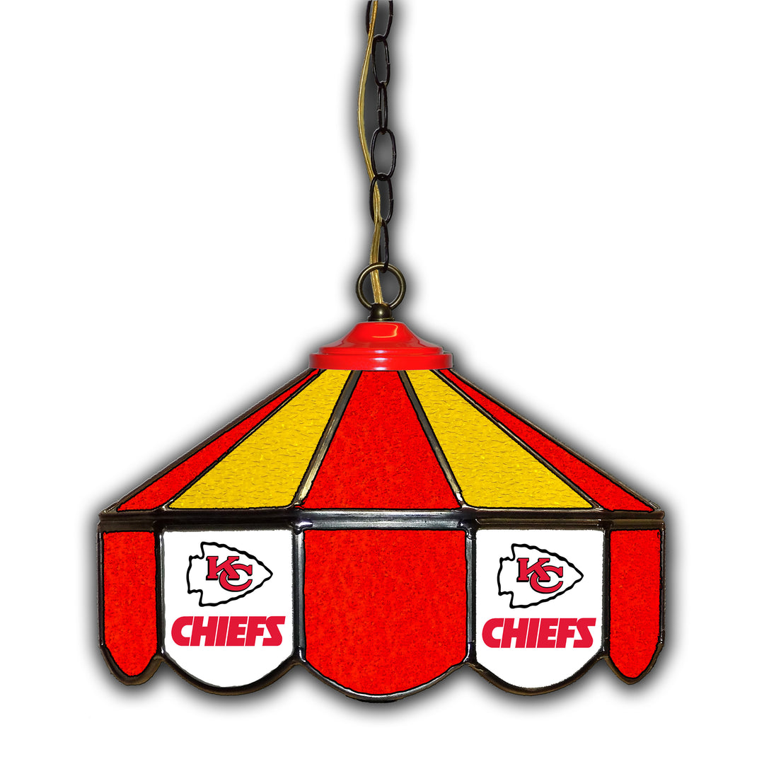 Kansas City Chiefs  14" Glass Pub Lamp