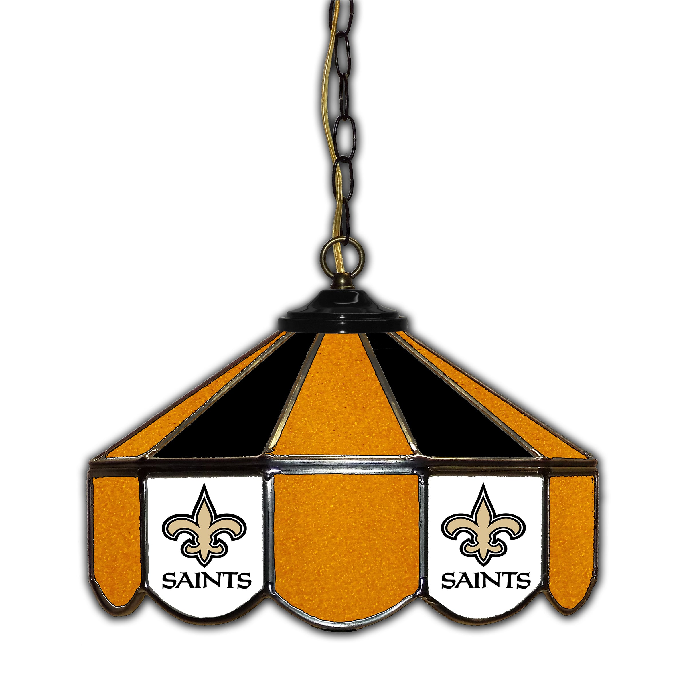 New Orleans Saints  14" Glass Pub Lamp