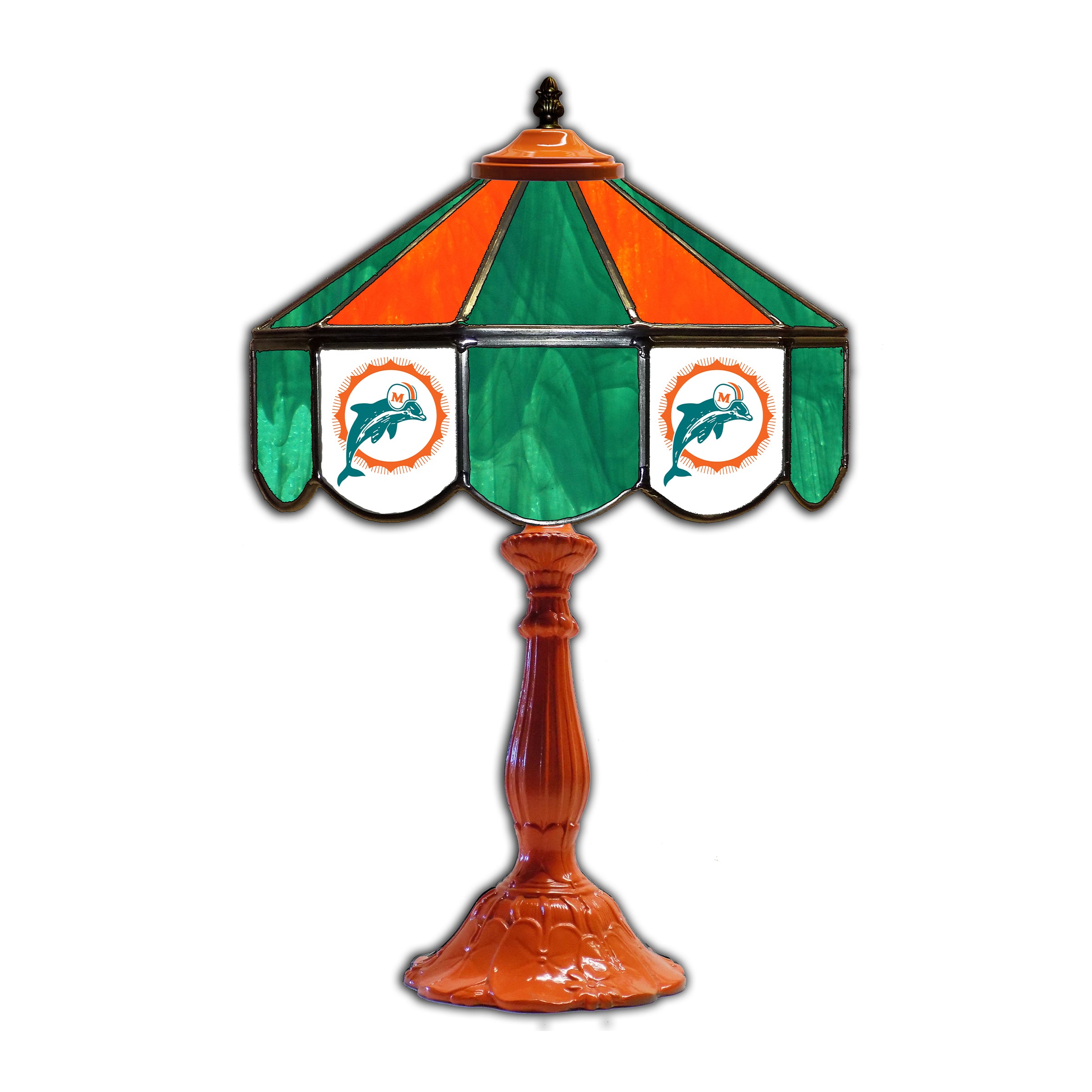 Miami Dolphins  21" Glass Table Lamp