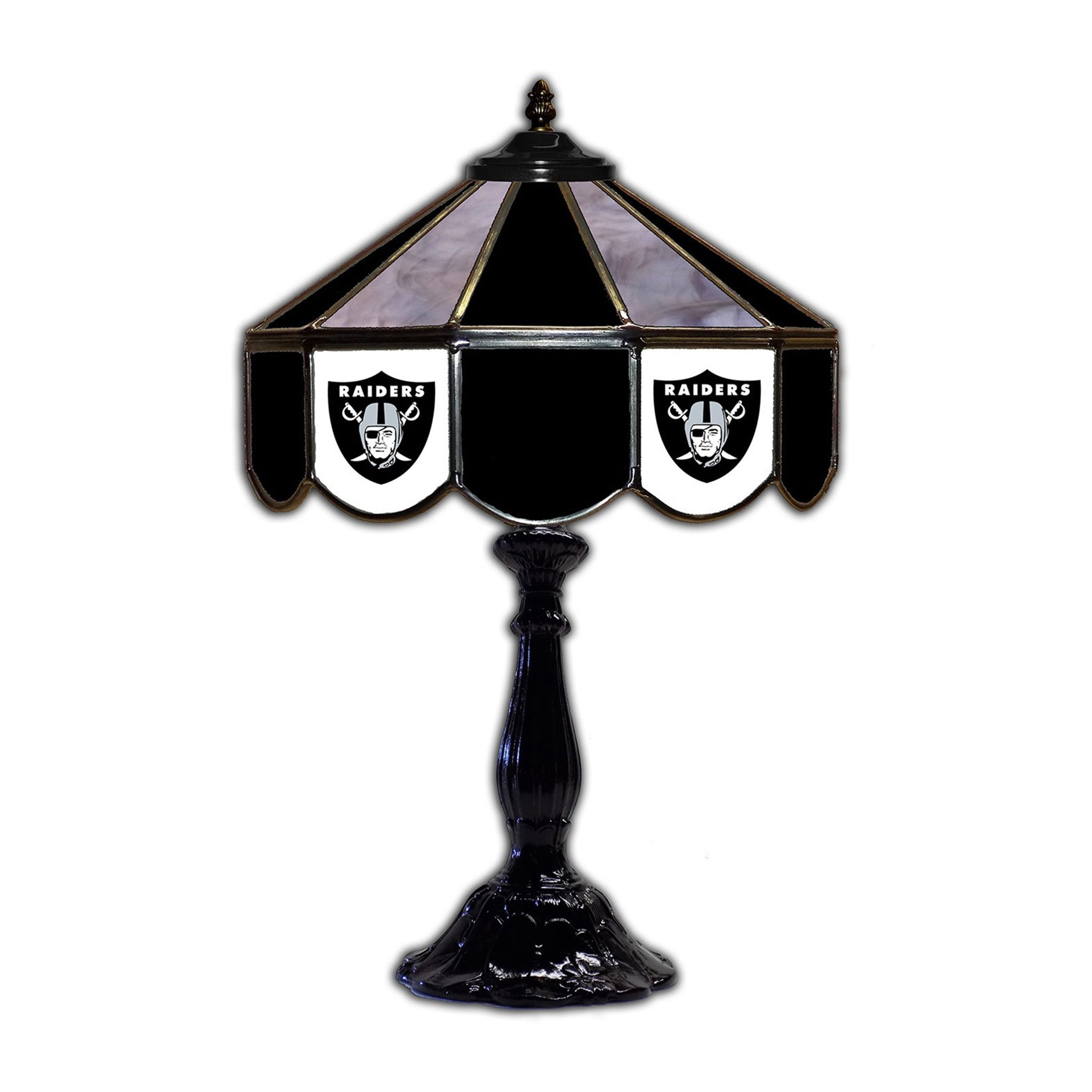 Las Vegas Raiders  21" Glass Table Lamp