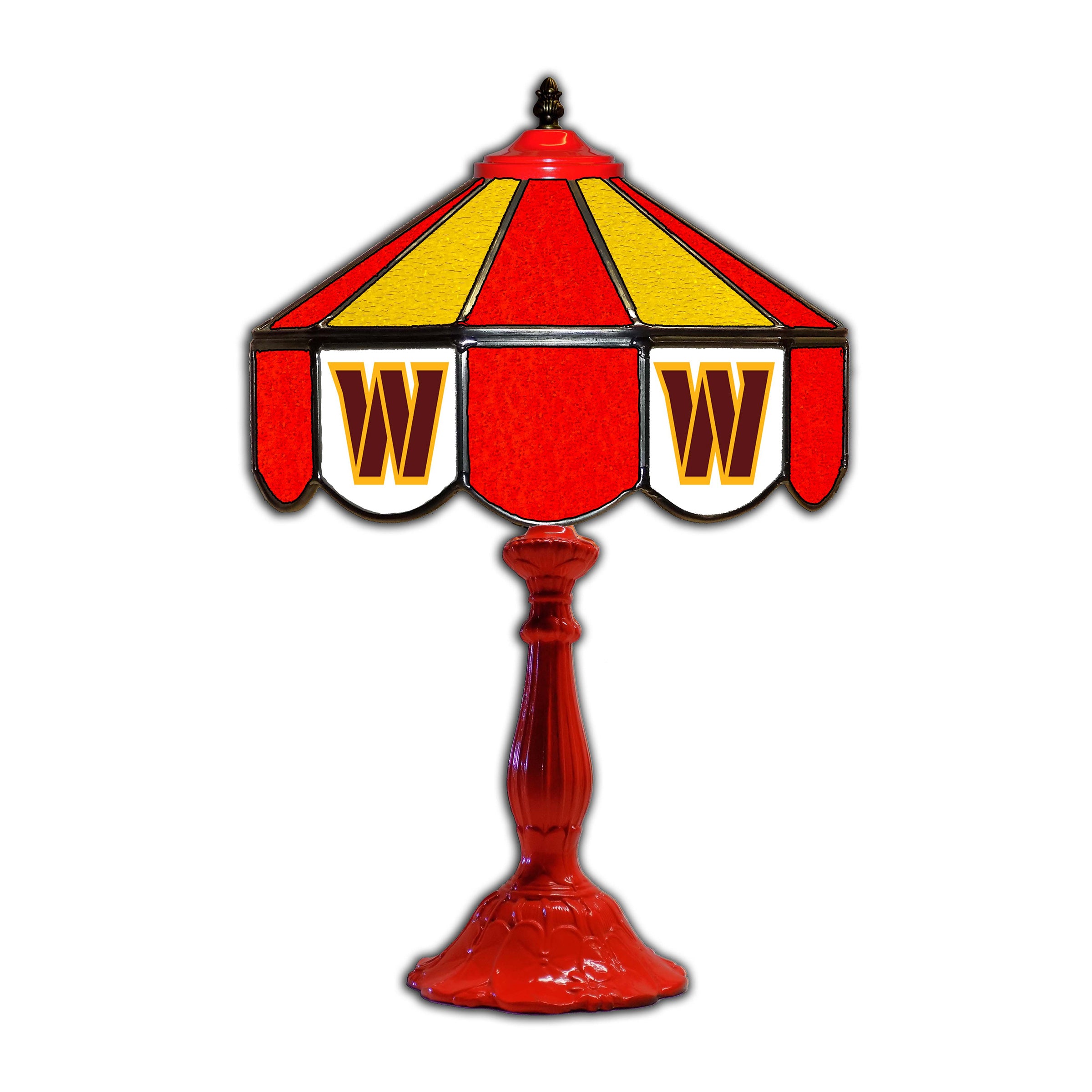 Washington Commanders  21" Glass Table Lamp