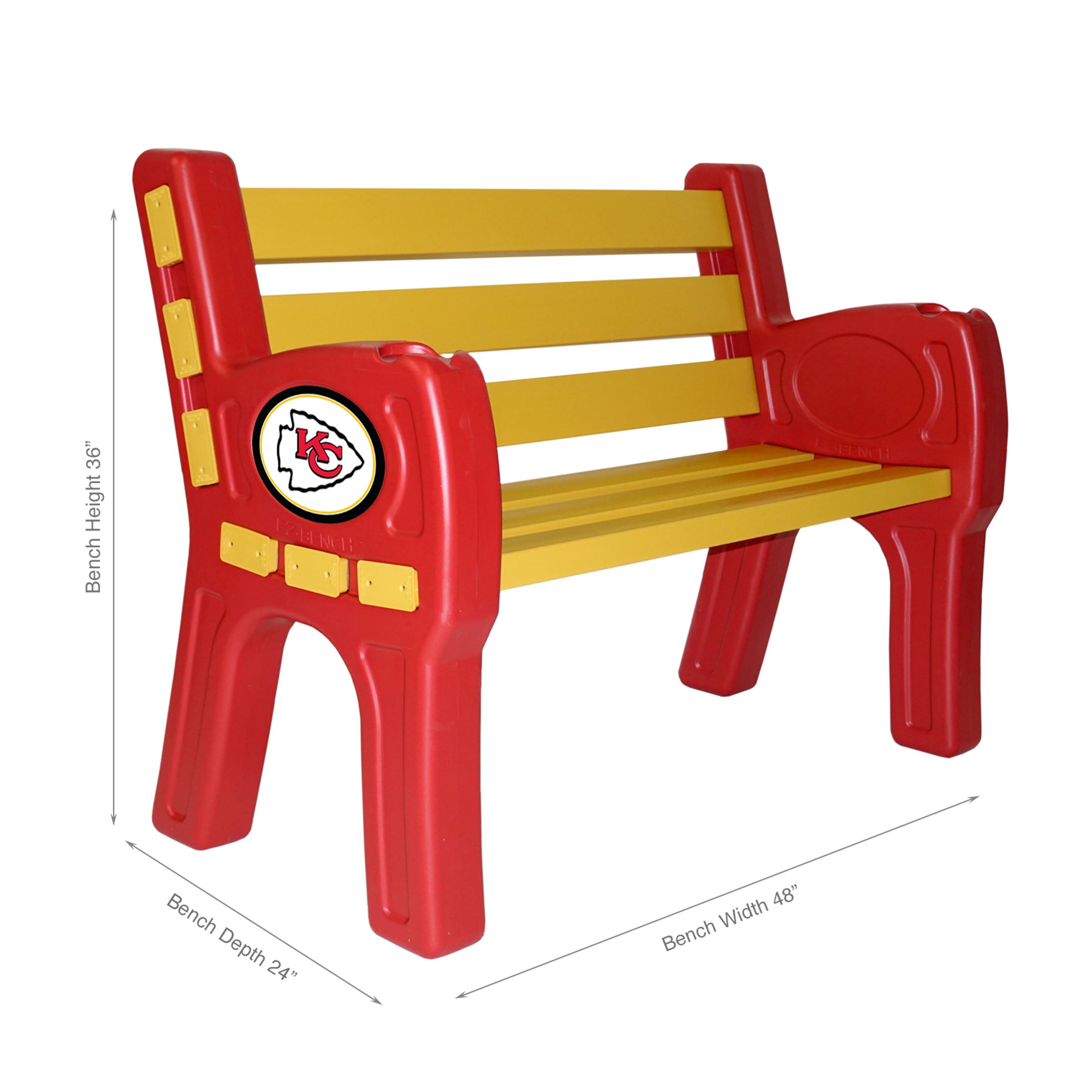 Kansas City Chiefs Outdoor Bench