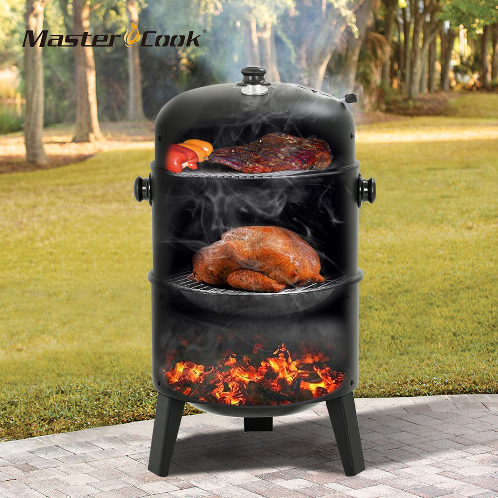 Vertical 16" Outdoor Steel Charcoal Smoker