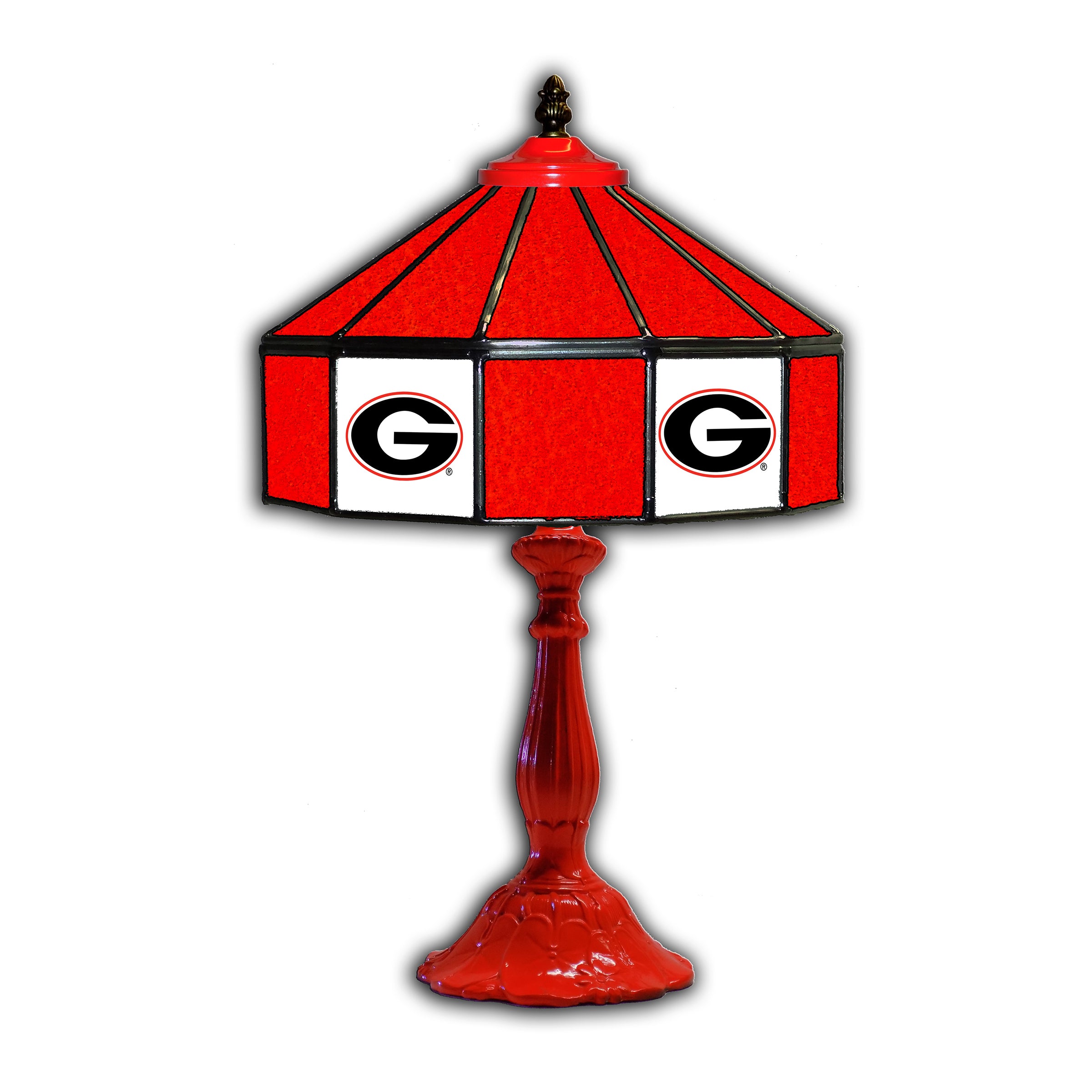 University Of Georgia 21" Glass Lamp