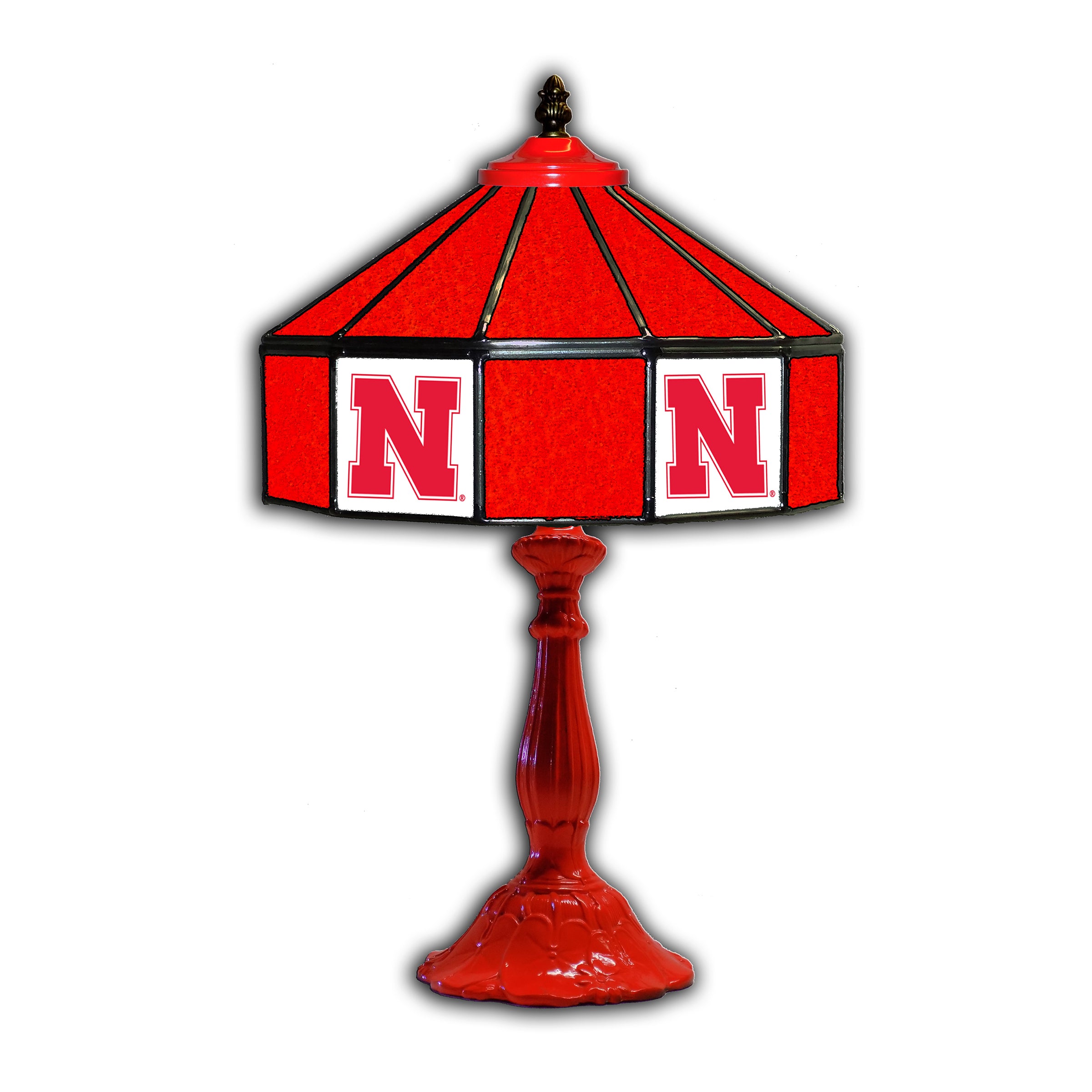 University Of Nebraska 21" Glass Lamp