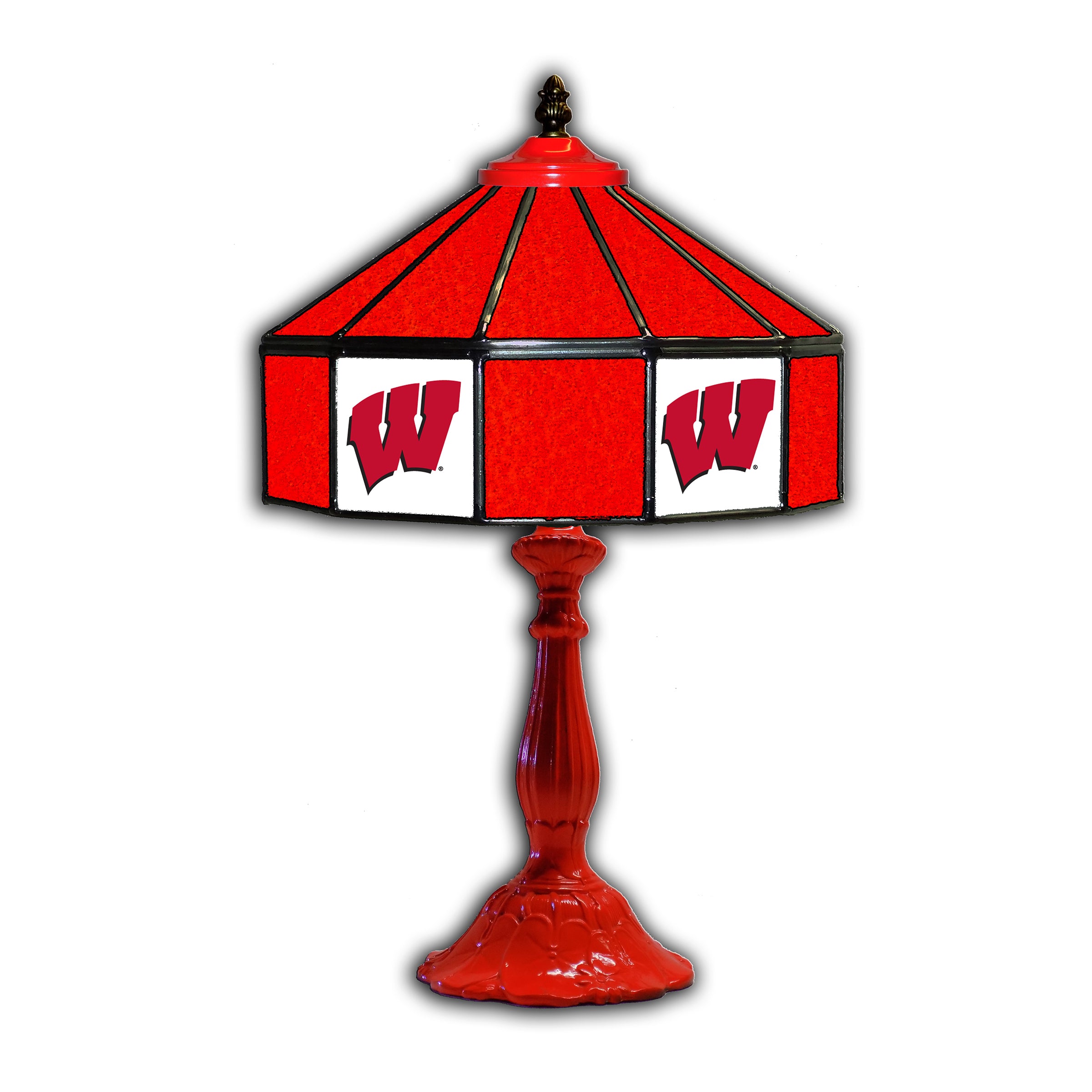 University Of Wisconsin 21" Glass Table Lamp