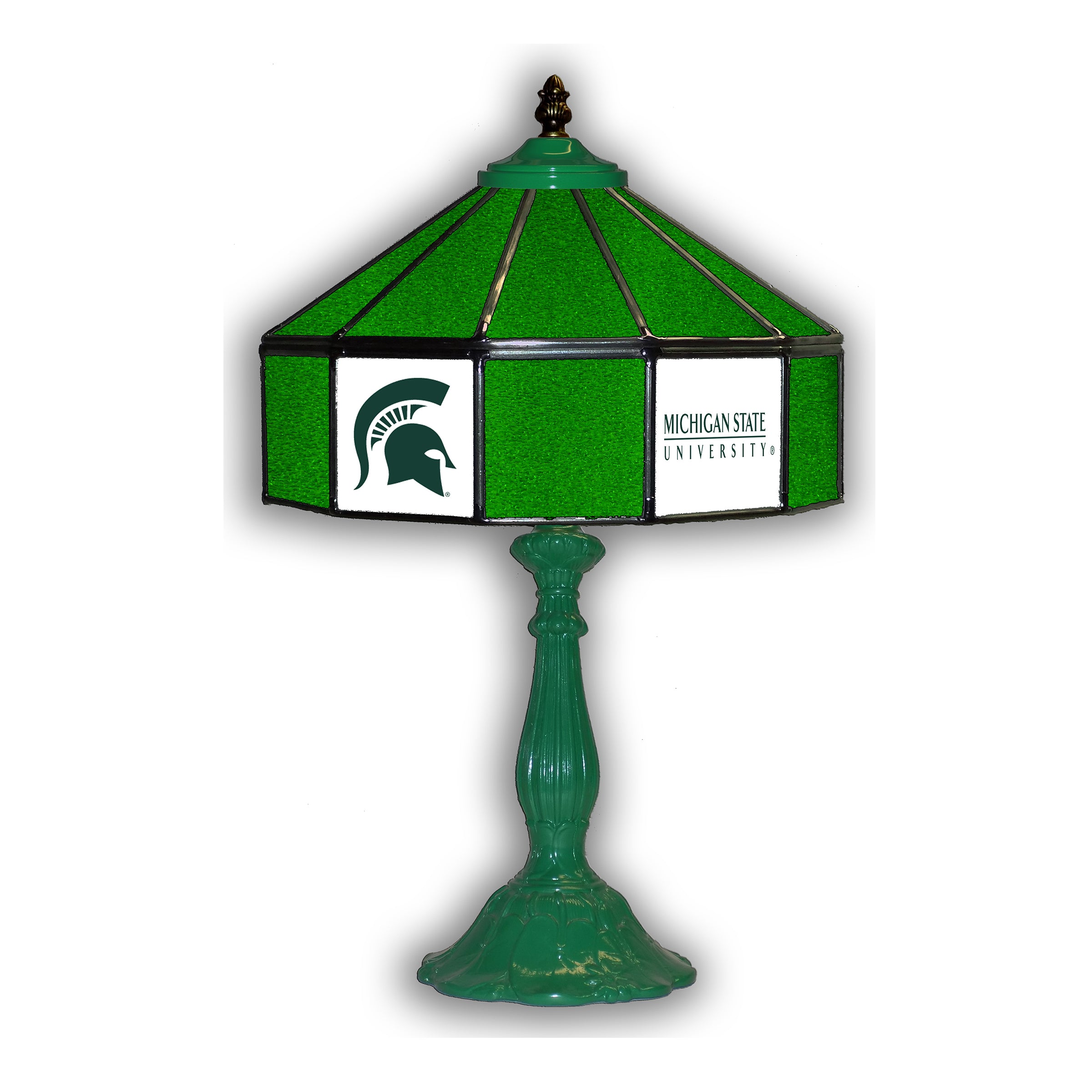 Michigan State 21" Glass Table Lamp