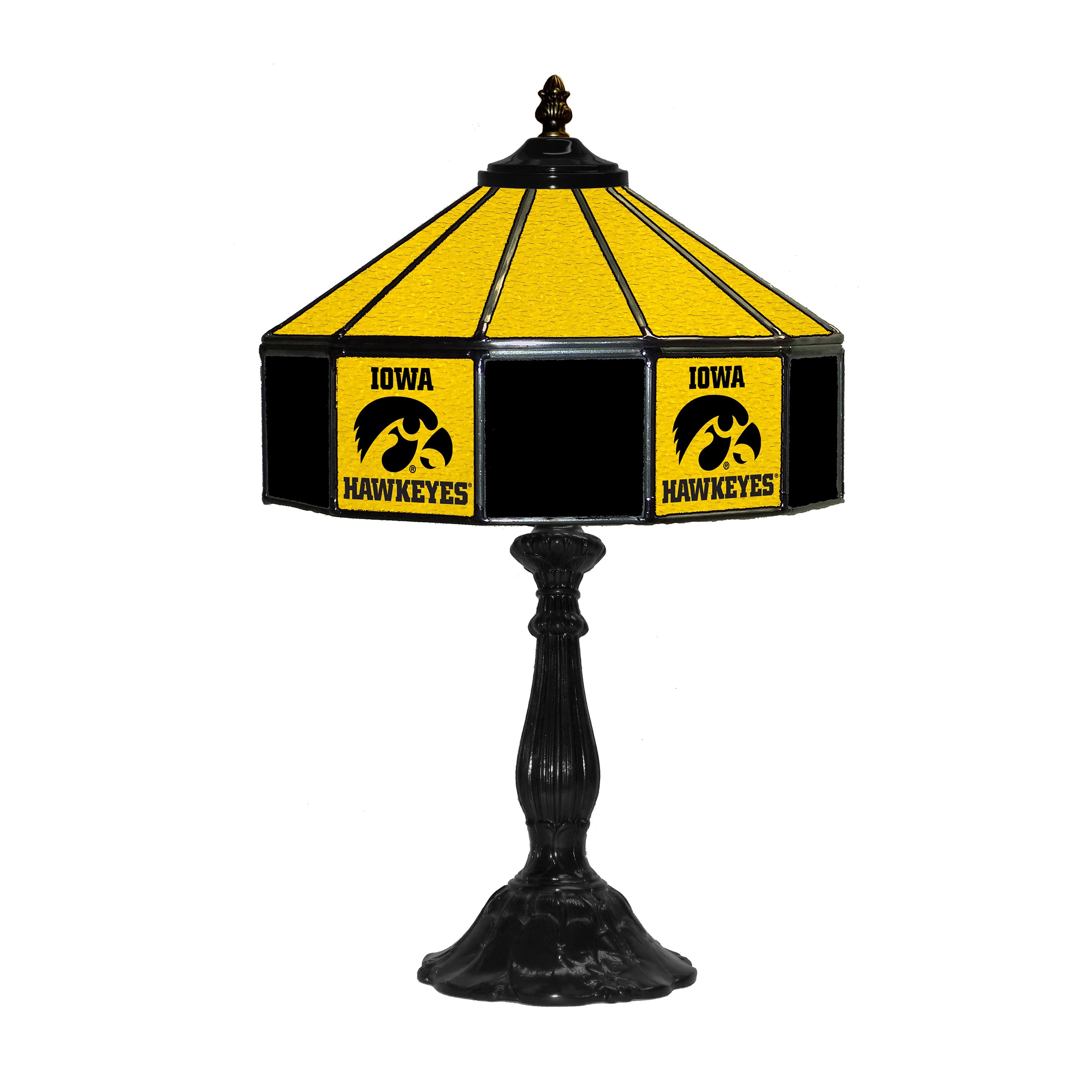 University Of Iowa 21" Glass Table Lamp