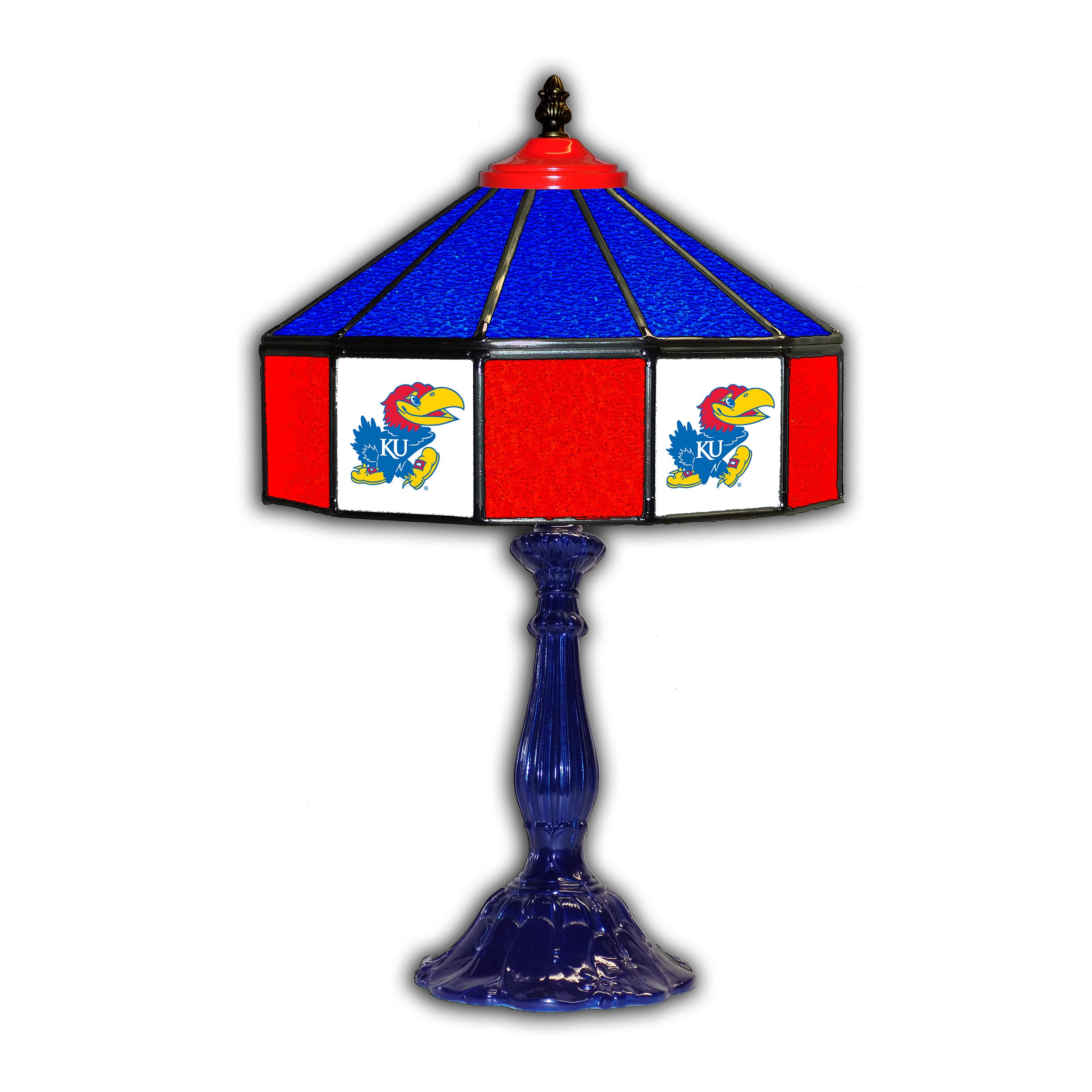 University Of Kansas21" Glass Table Lamp