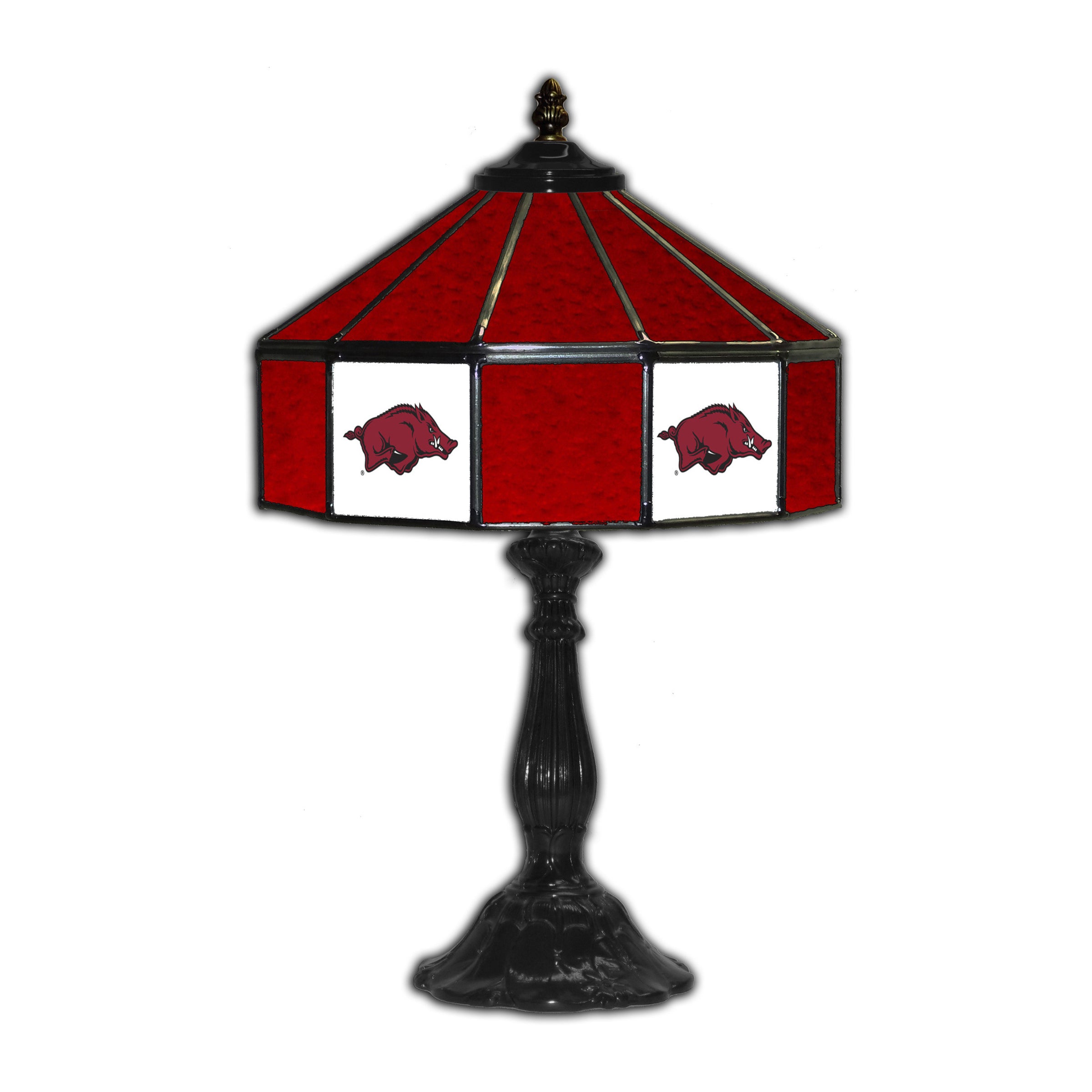 University Of Arkansas 21" Glass Table Lamp