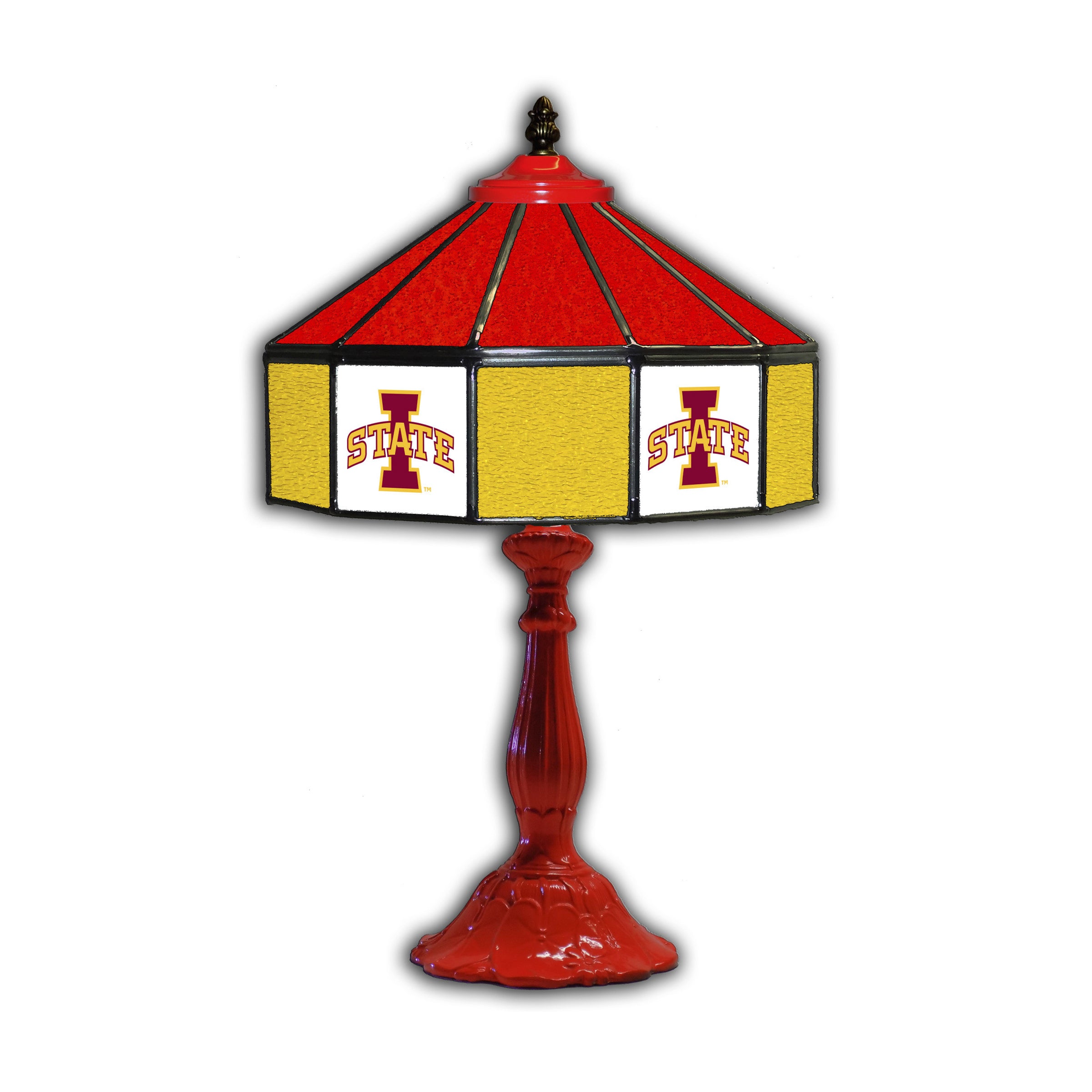 Iowa State 21" Glass Table Lamp