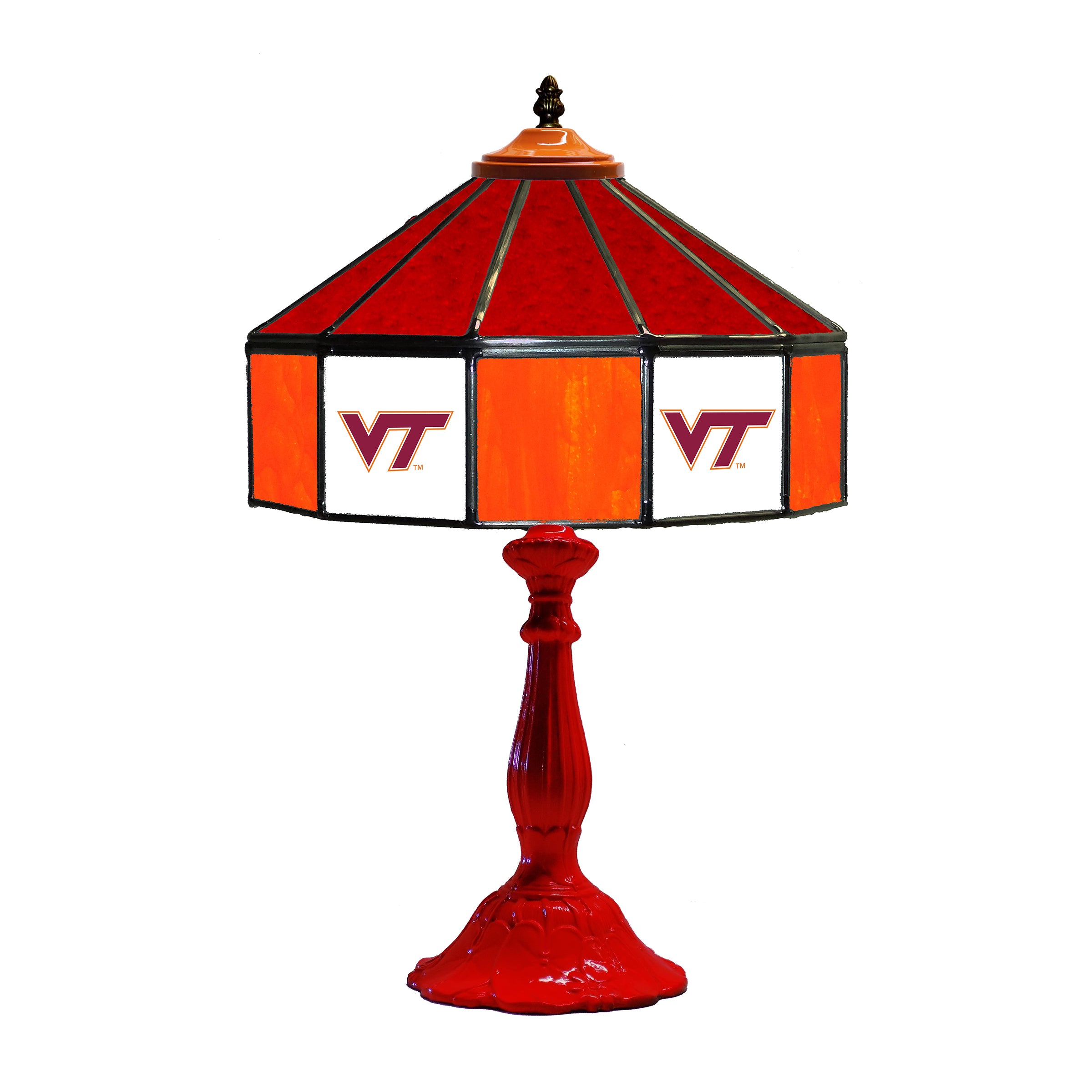 Virgina Tech 21" Glass Table Lamp