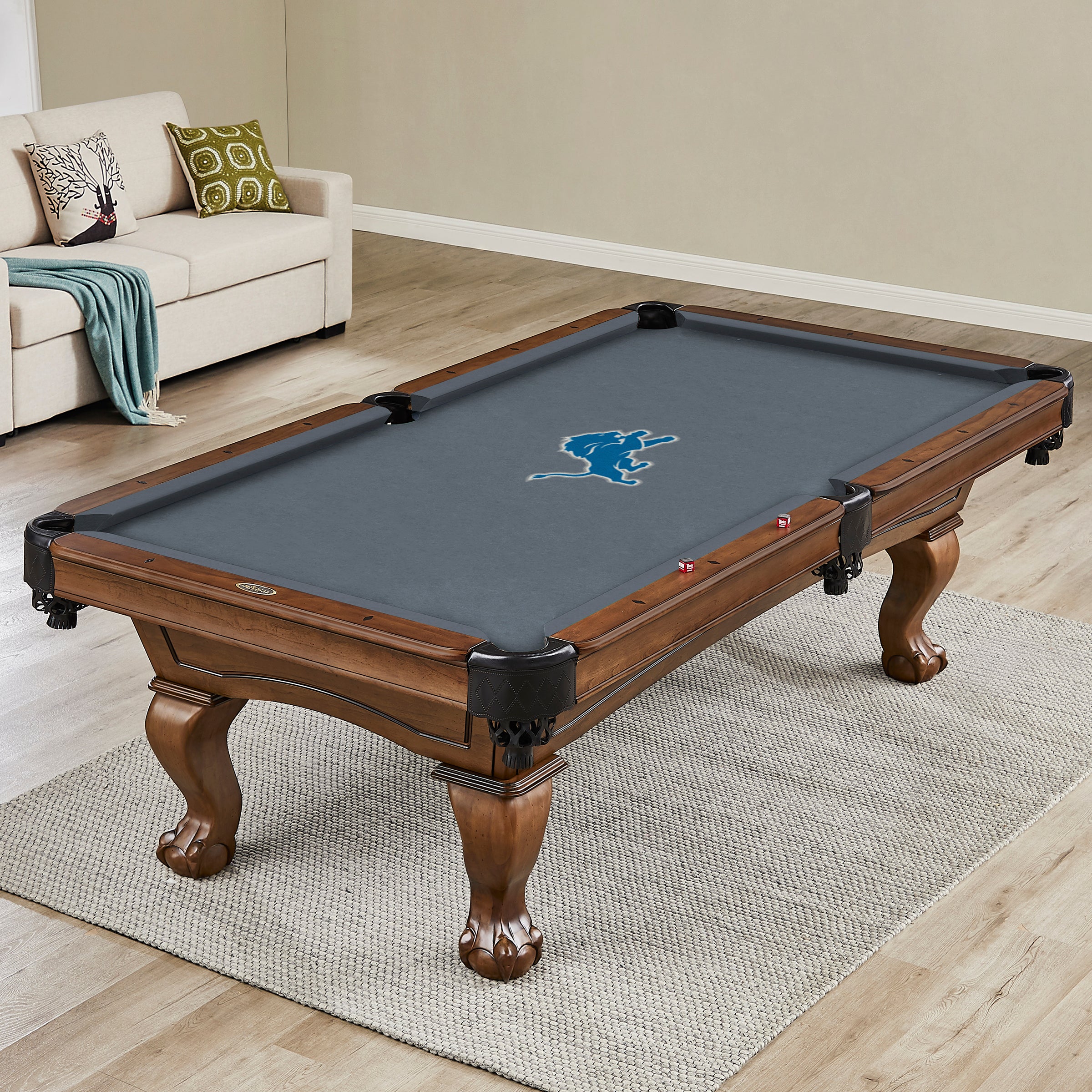 Detroit Lions 8' Billiard Cloth