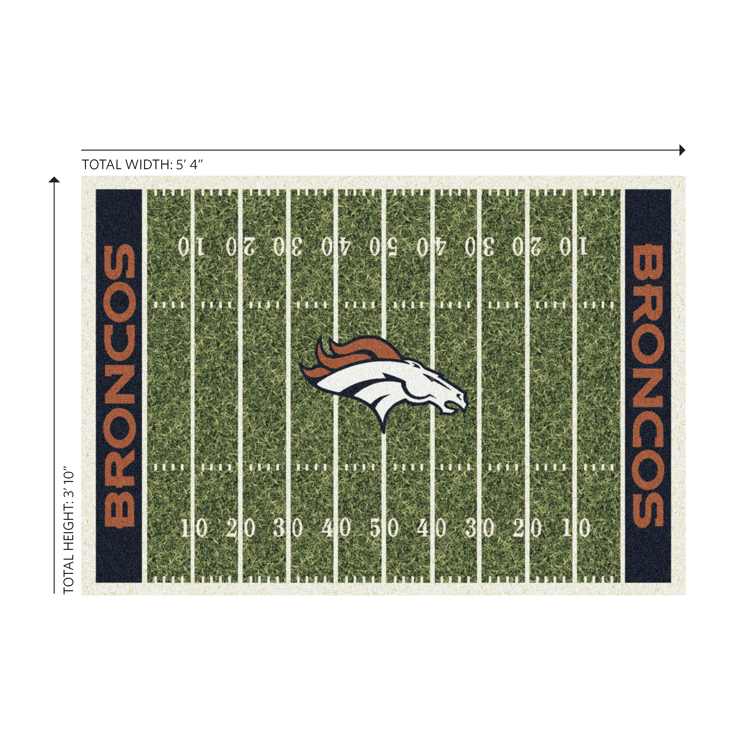 Denver Broncos 4x6 Homefield Rug