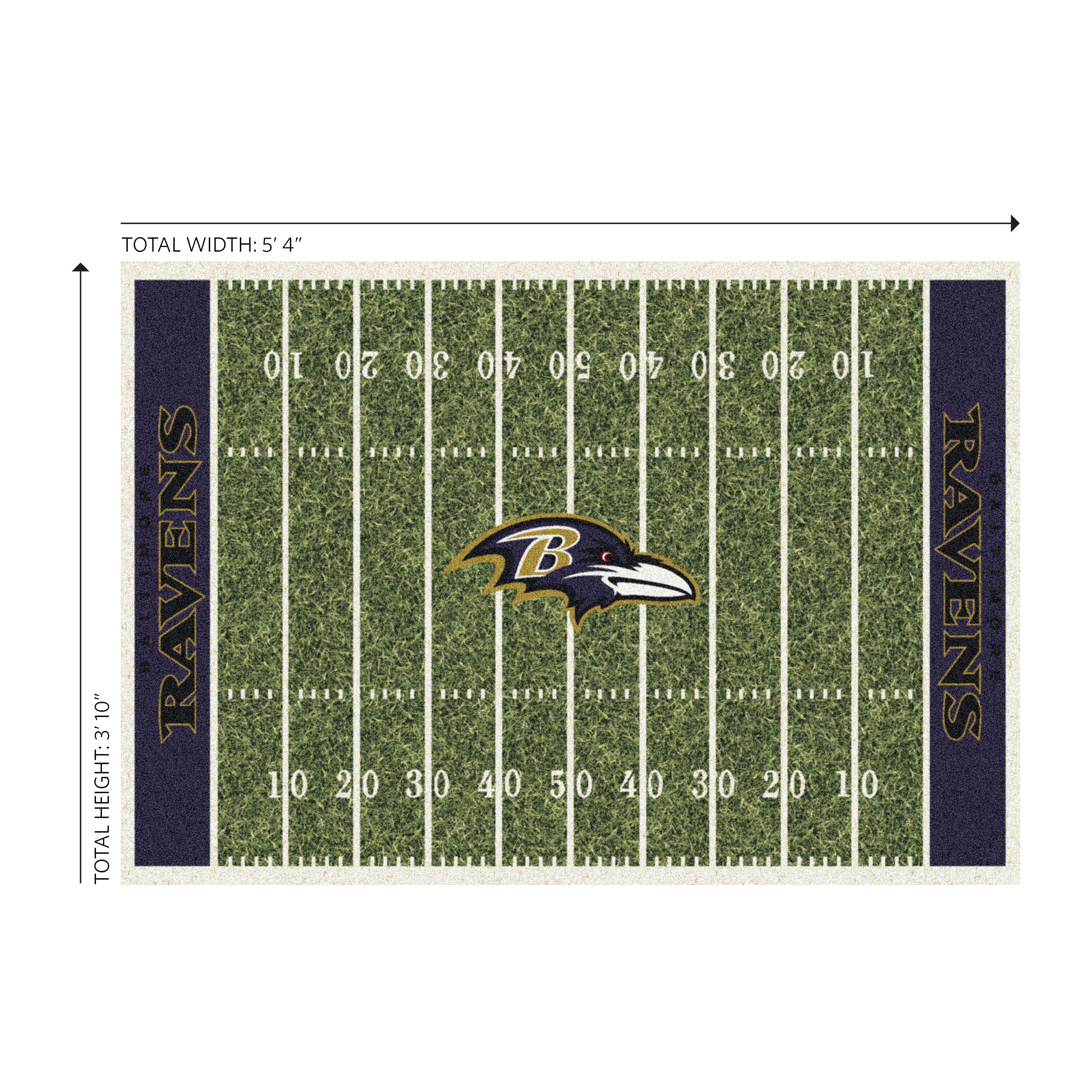 Baltimore Ravens 4x6 Homefield Rug