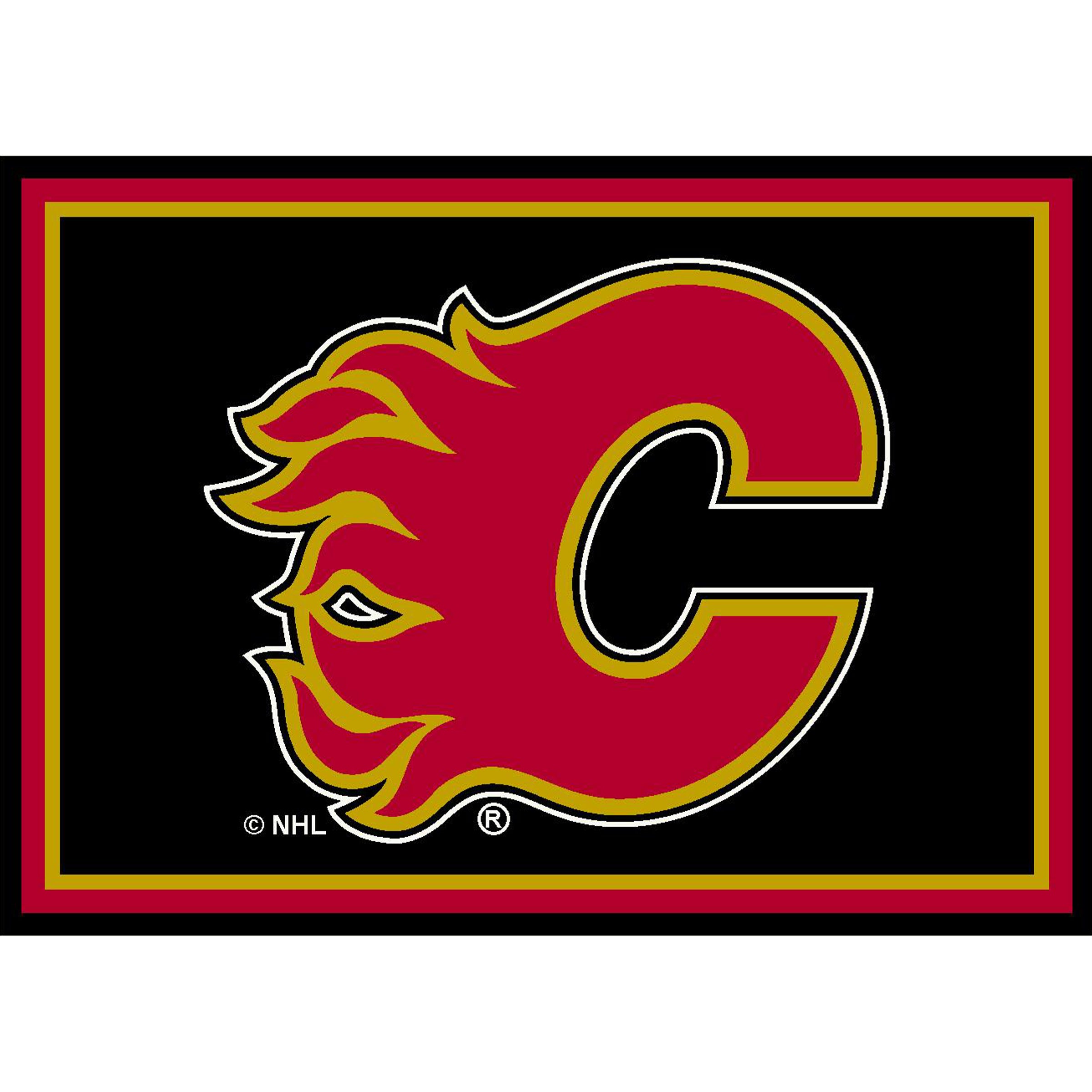 Calgary Flames  4x6 Spirit Rug