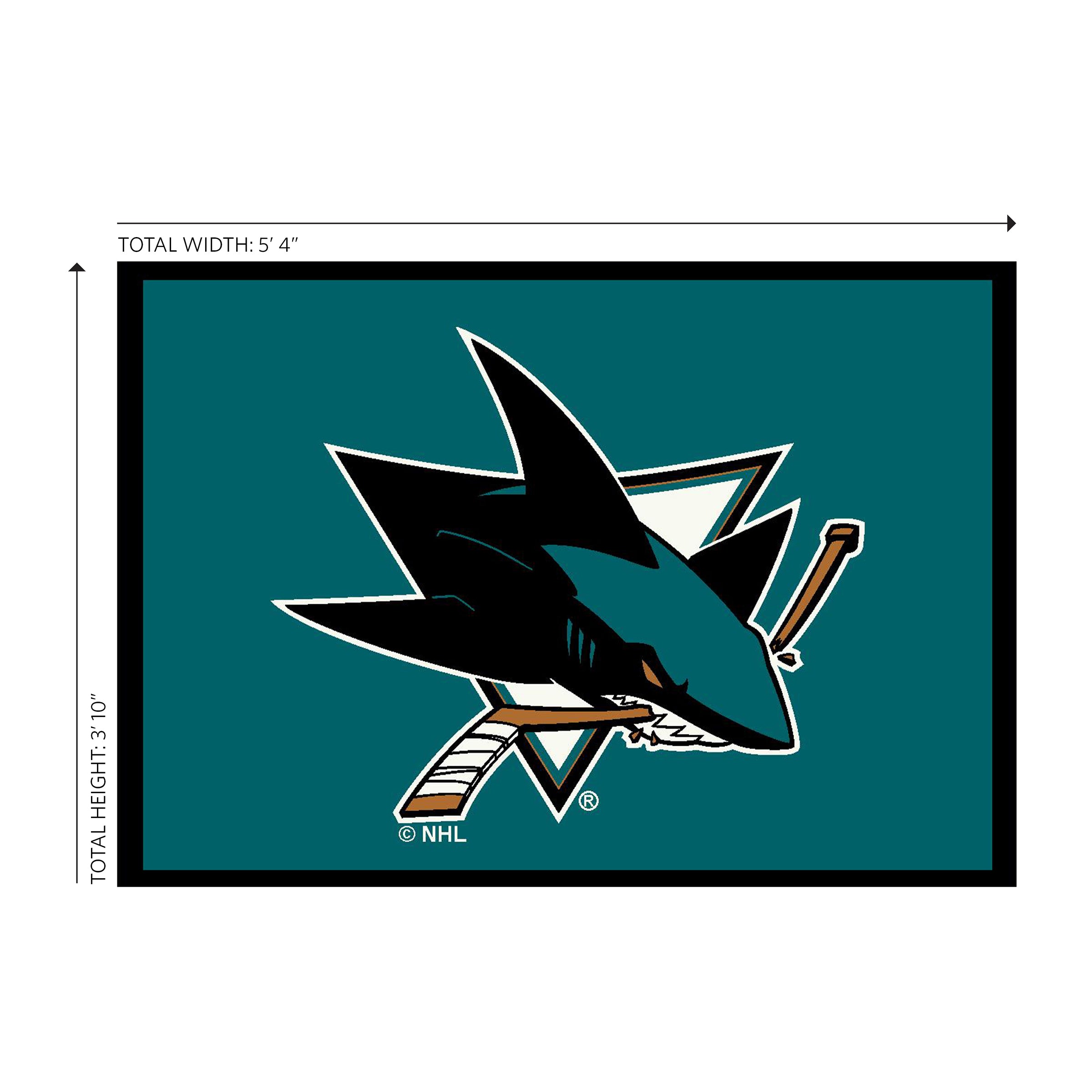 San Jose Sharks 4x6 Spirit Rug