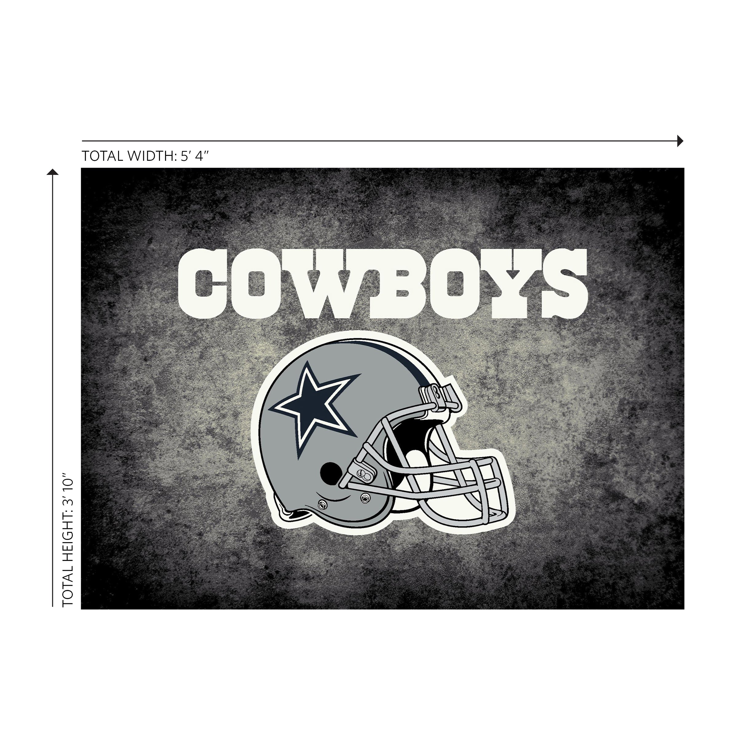 Dallas Cowboys 4x6 Distressed Rug