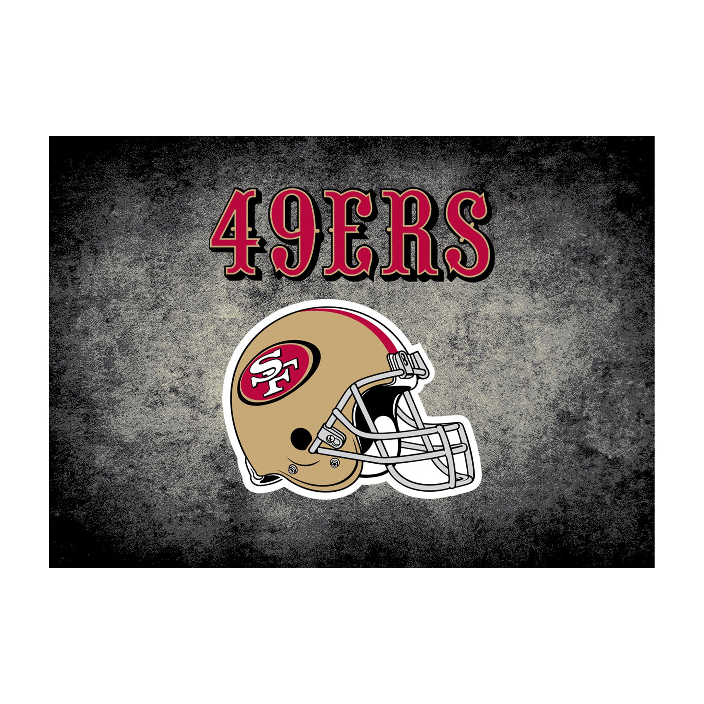 San Francisco 49ers 4x6 Distressed Rug