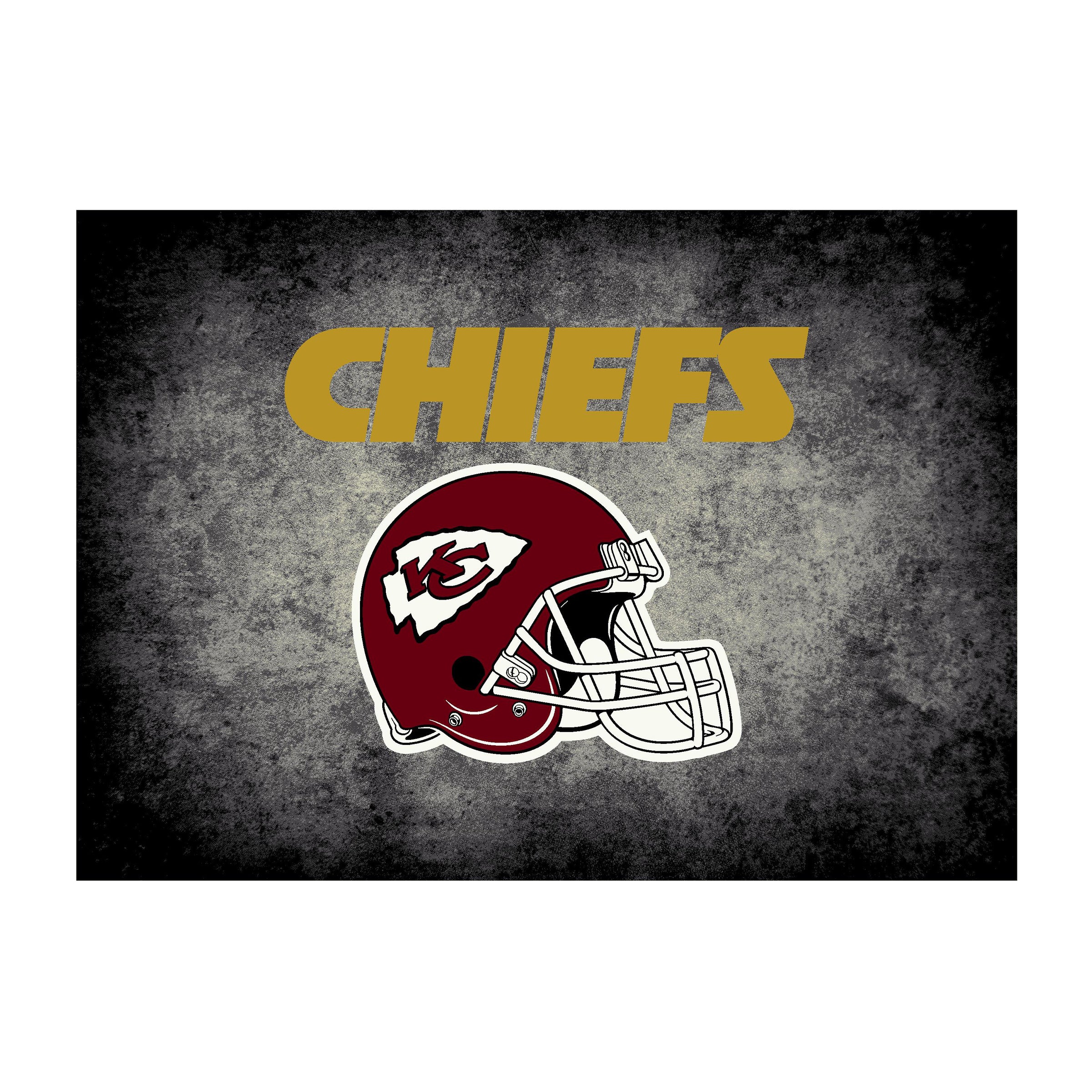 Kansas City Chiefs 4x6 Distressed Rug