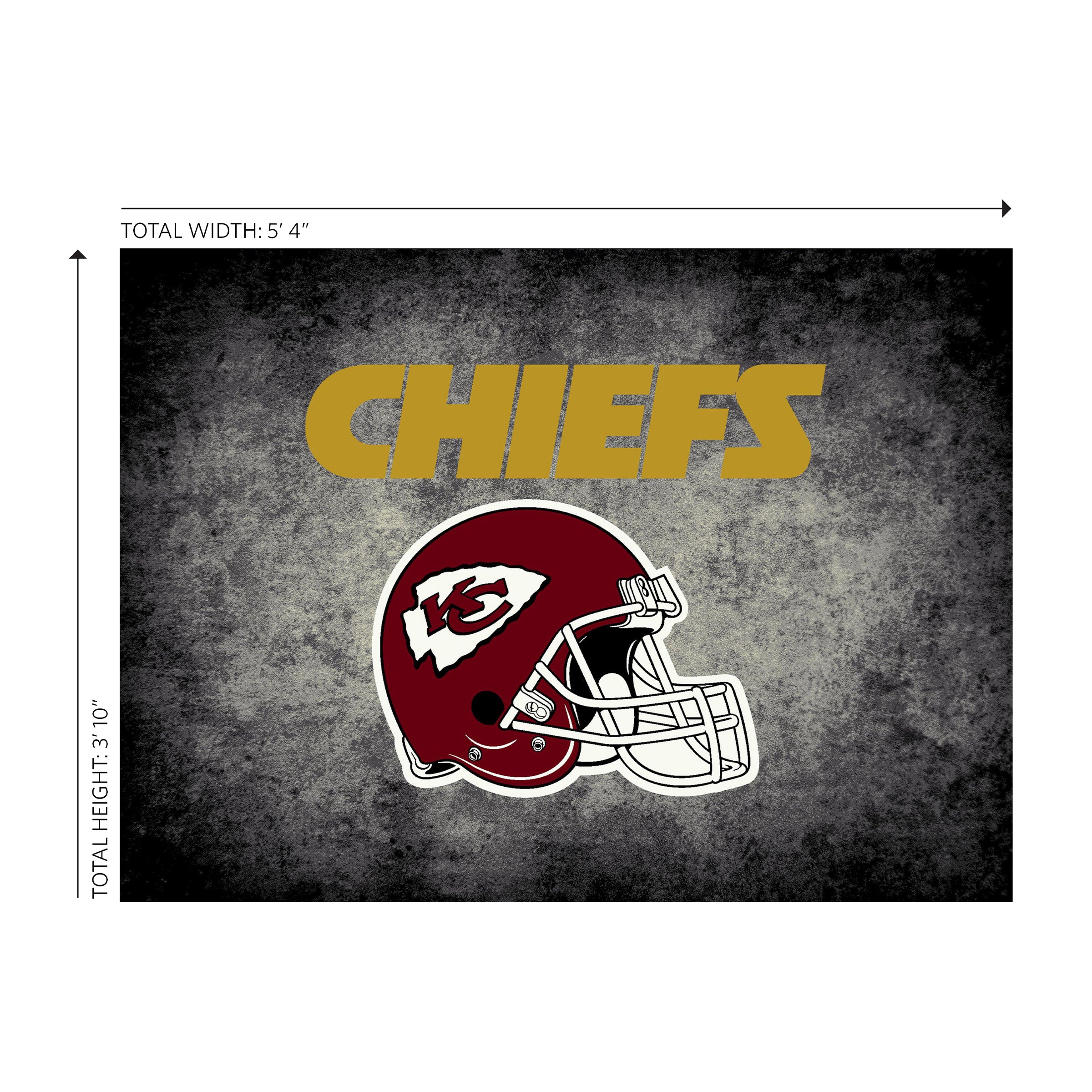 Kansas City Chiefs 4x6 Distressed Rug