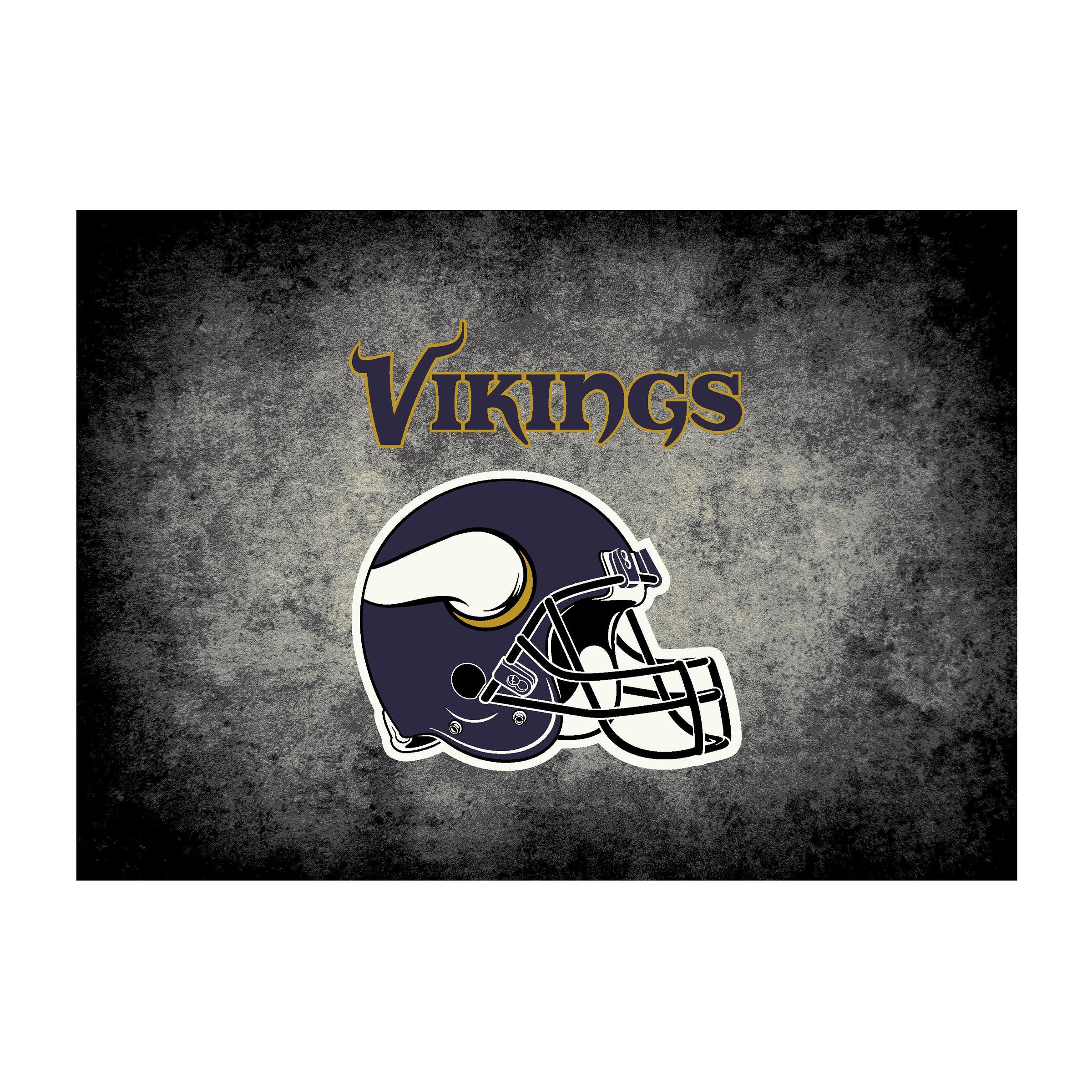 Minnesota Vikings 4x6 Distressed Rug