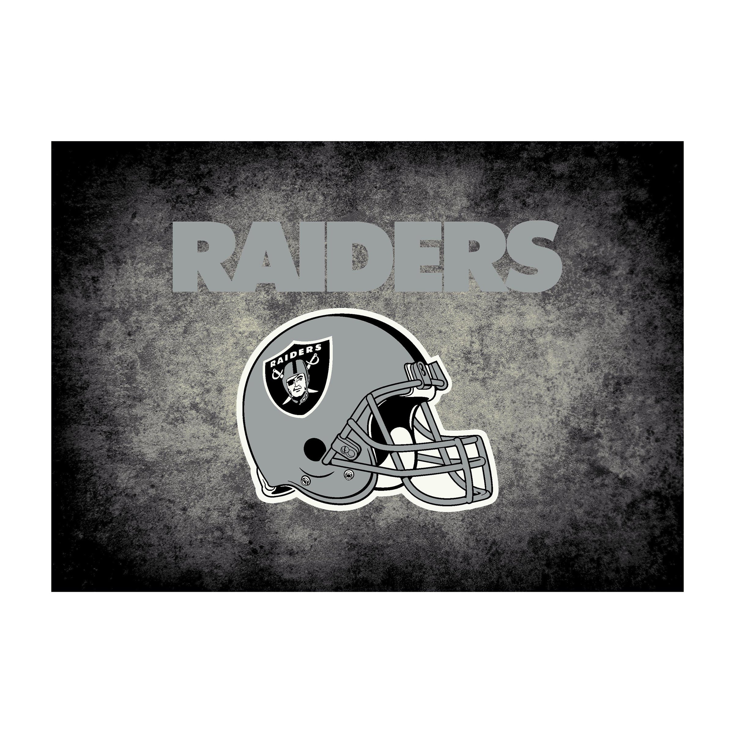 Las Vegas Raiders 4x6 Distressed Rug