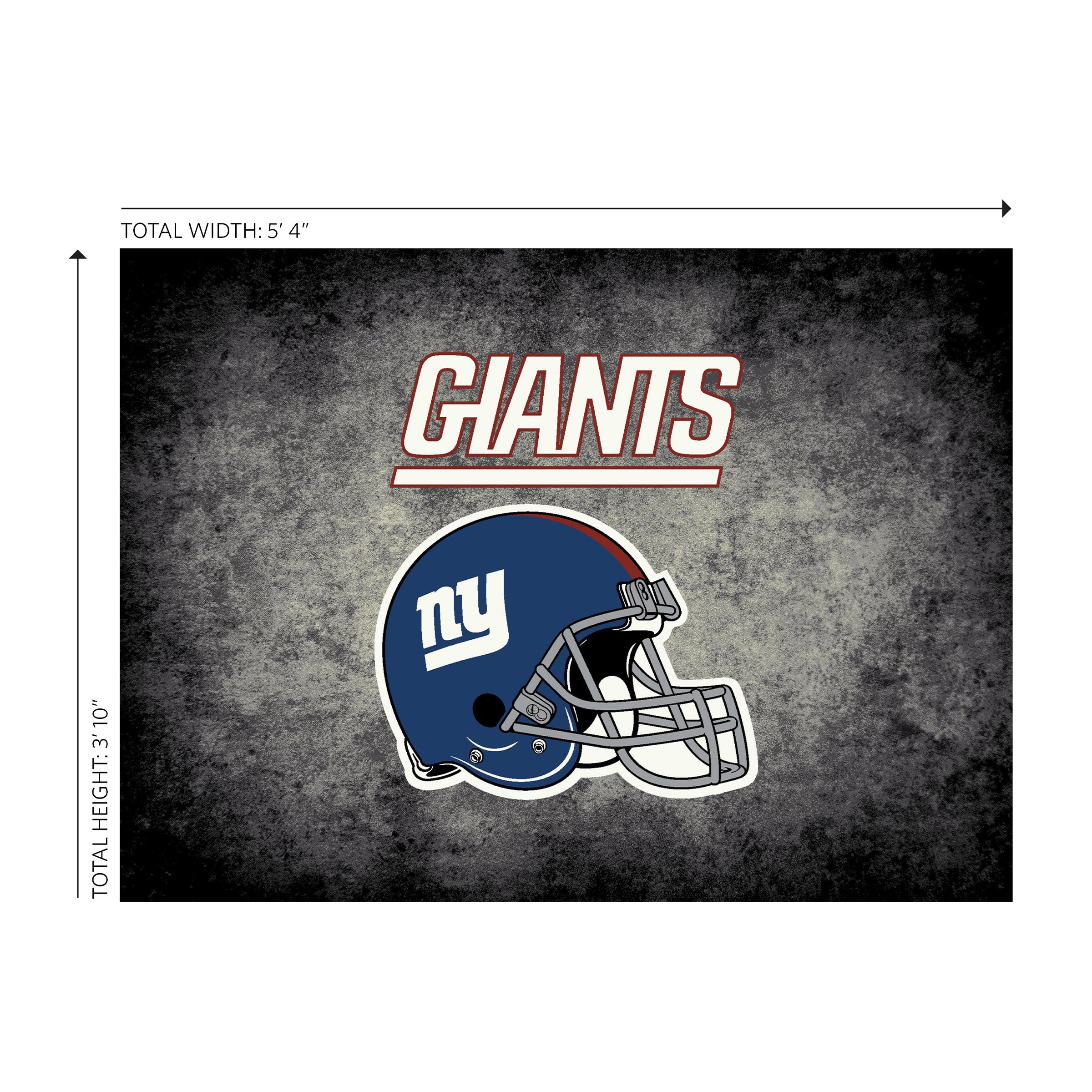 New York Giants 4x6 Distressed Rug