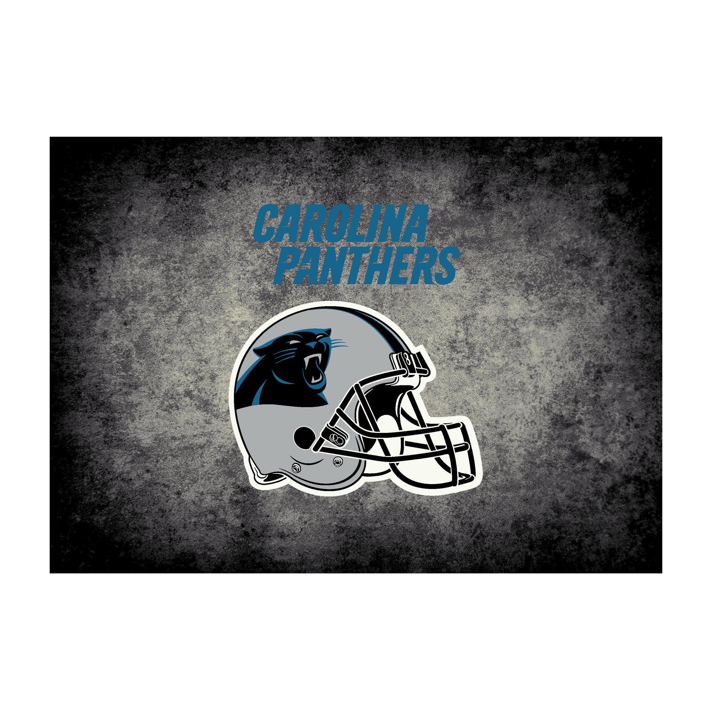 Carolina Panthers 4x6 Distressed Rug