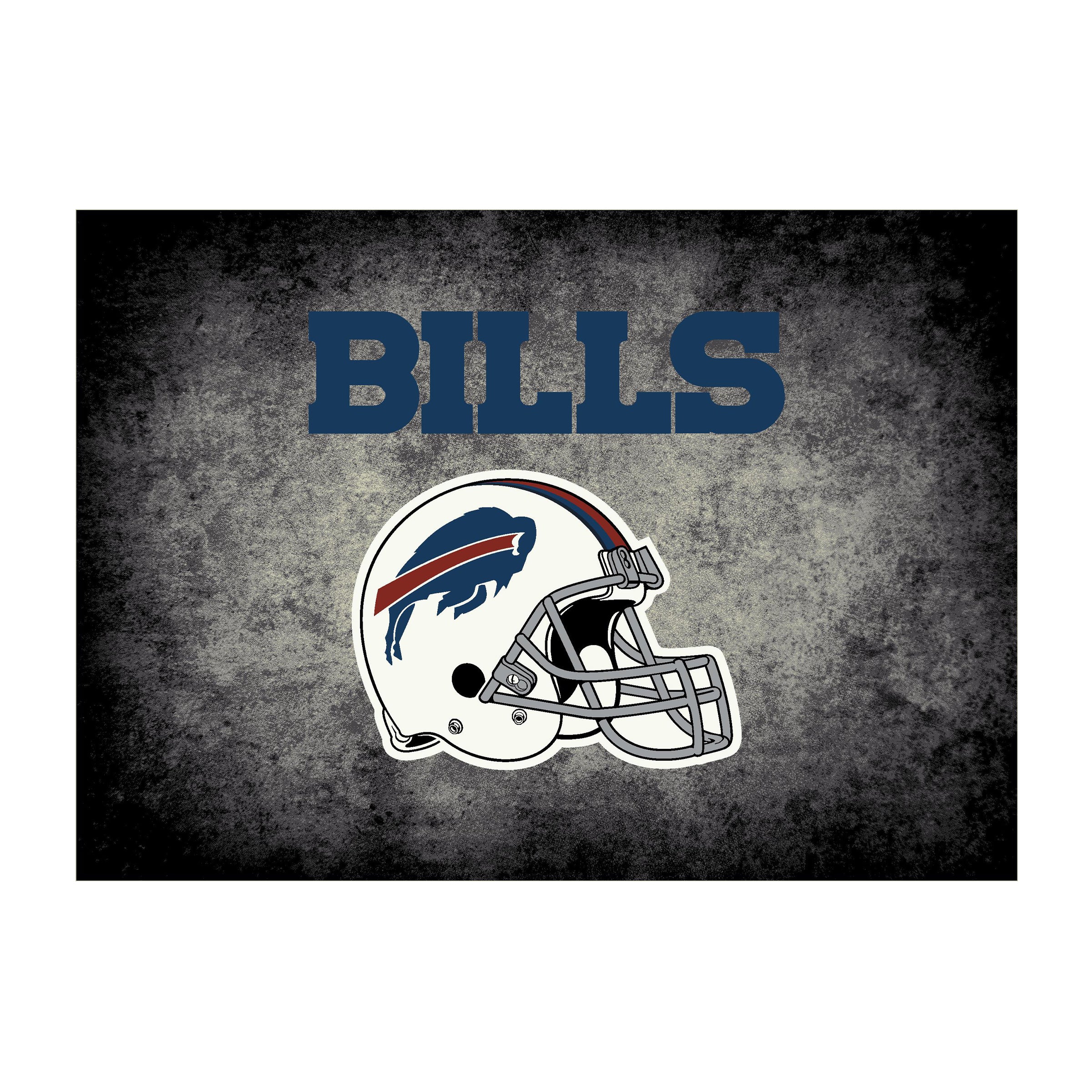 Buffalo Bills 4x6 Distressed Rug)