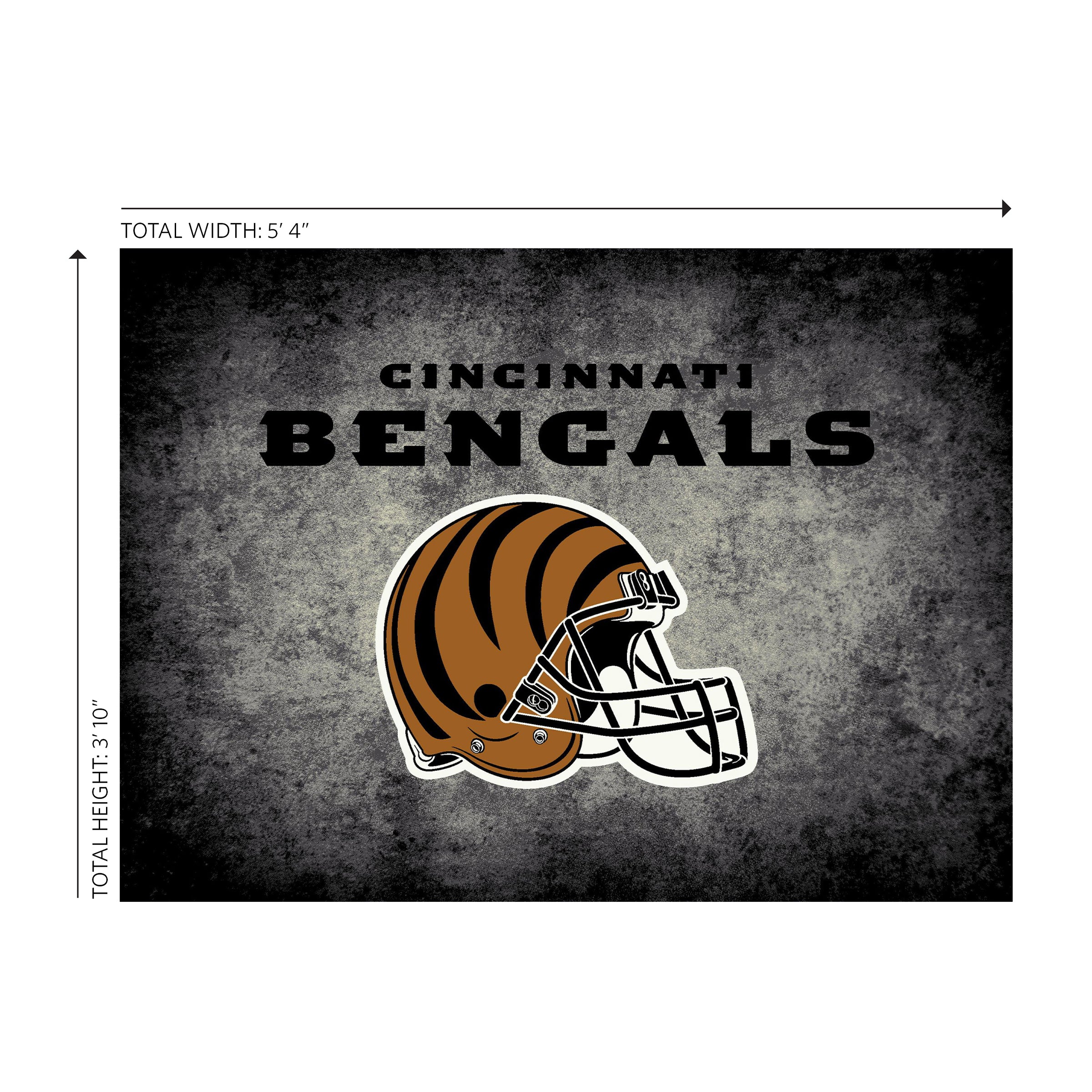 Cincinnati Bengals 4x6 Distressed Rug