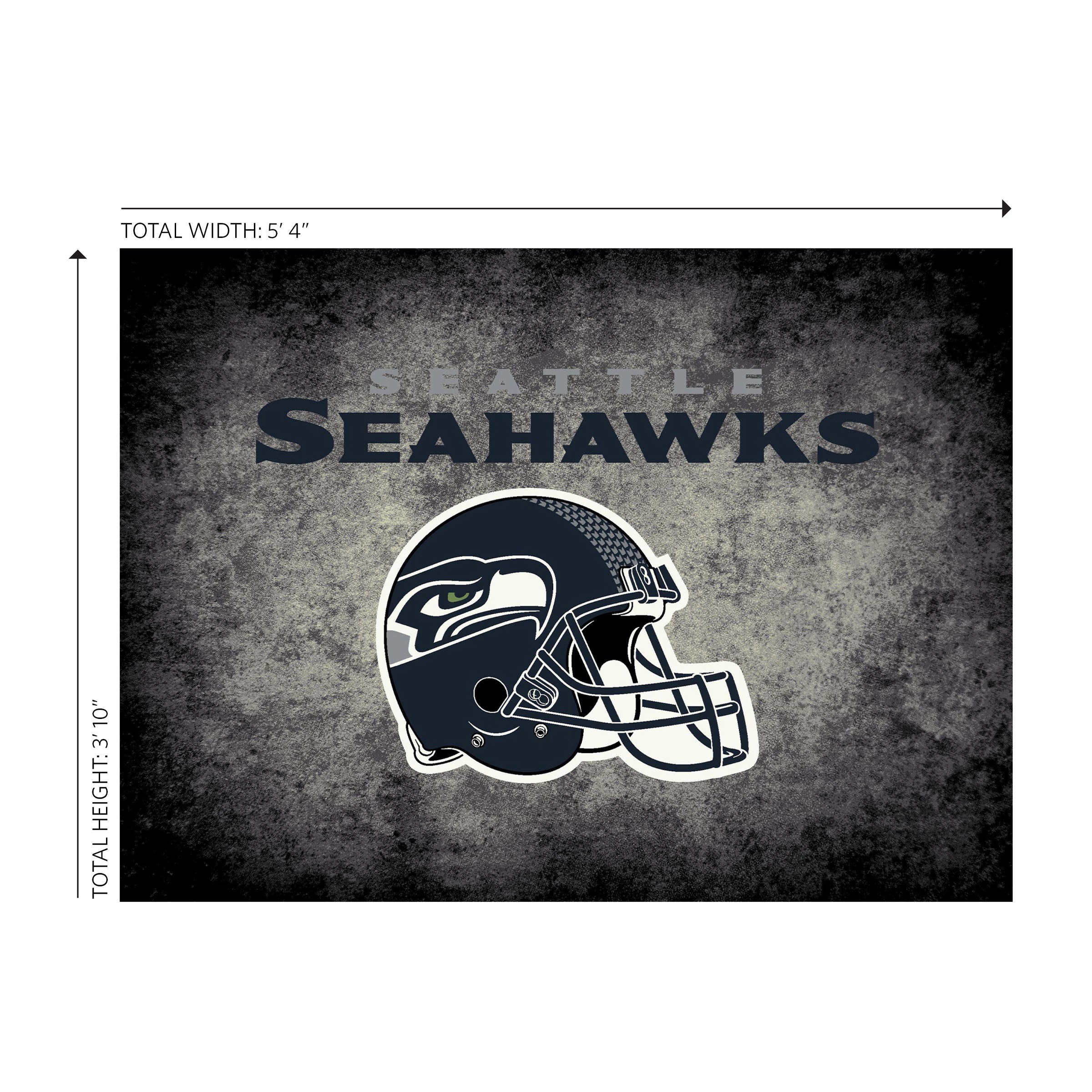 Seattle Seahawks 4x6 Distressed Rug