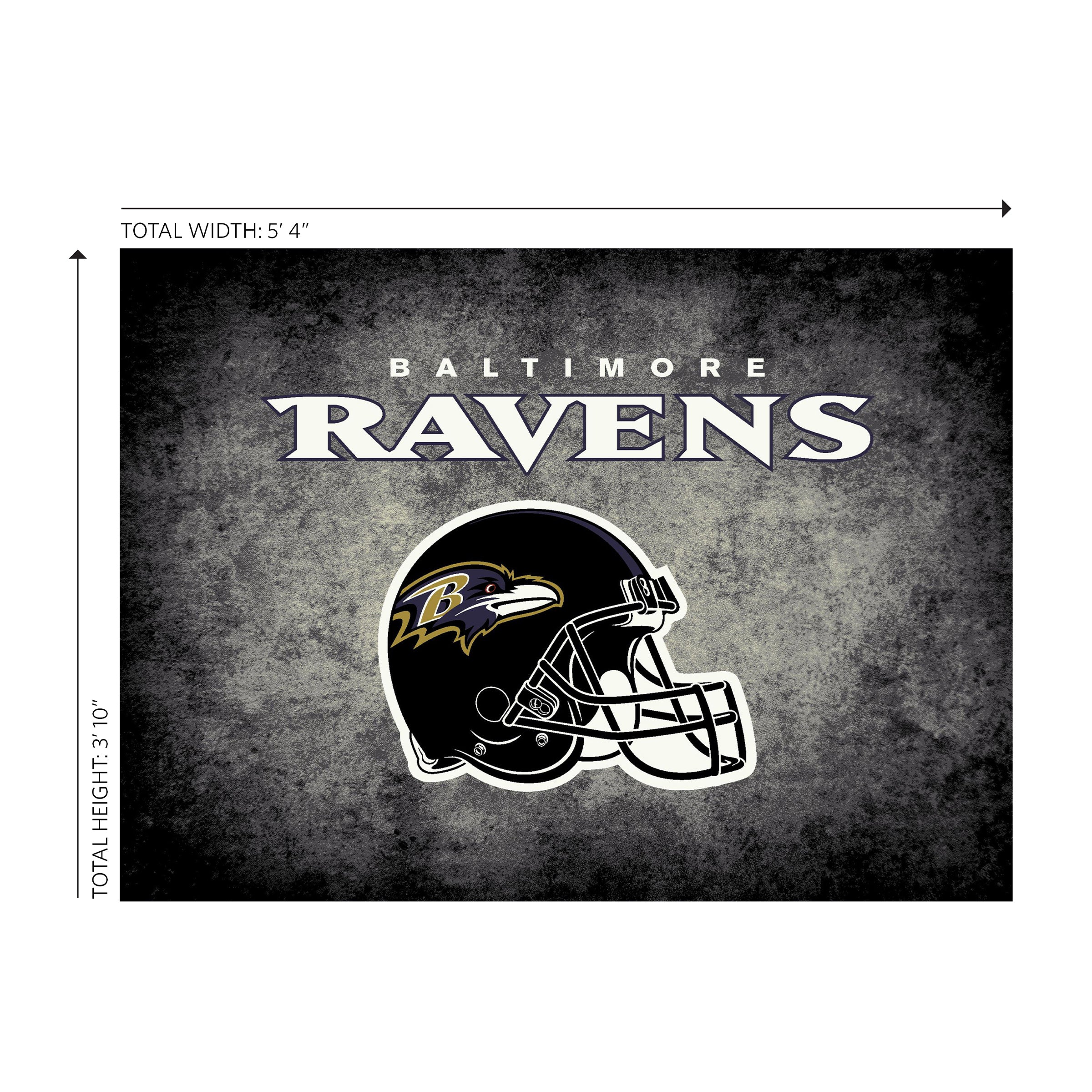 Baltimore Ravens 4x6 Distressed Rug