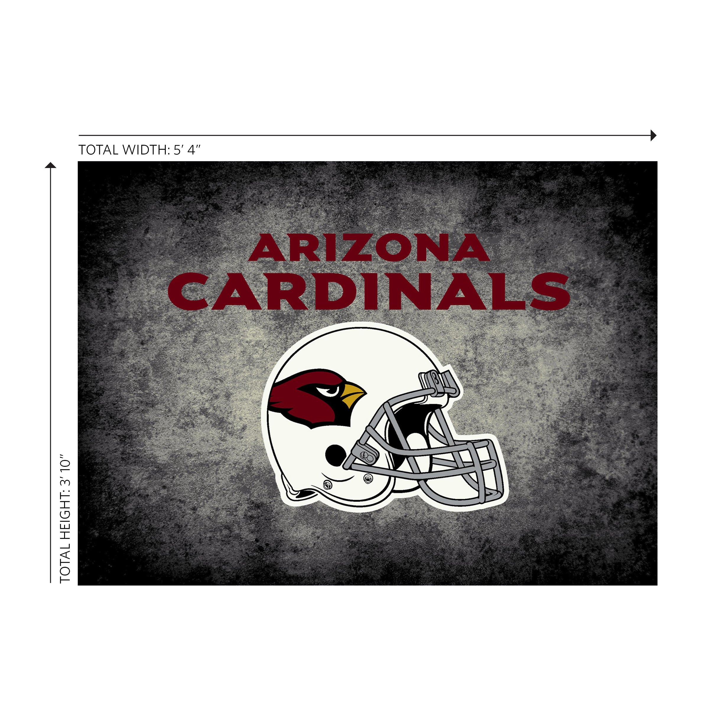 Arizona Cardinals 4x6 Distressed Rug