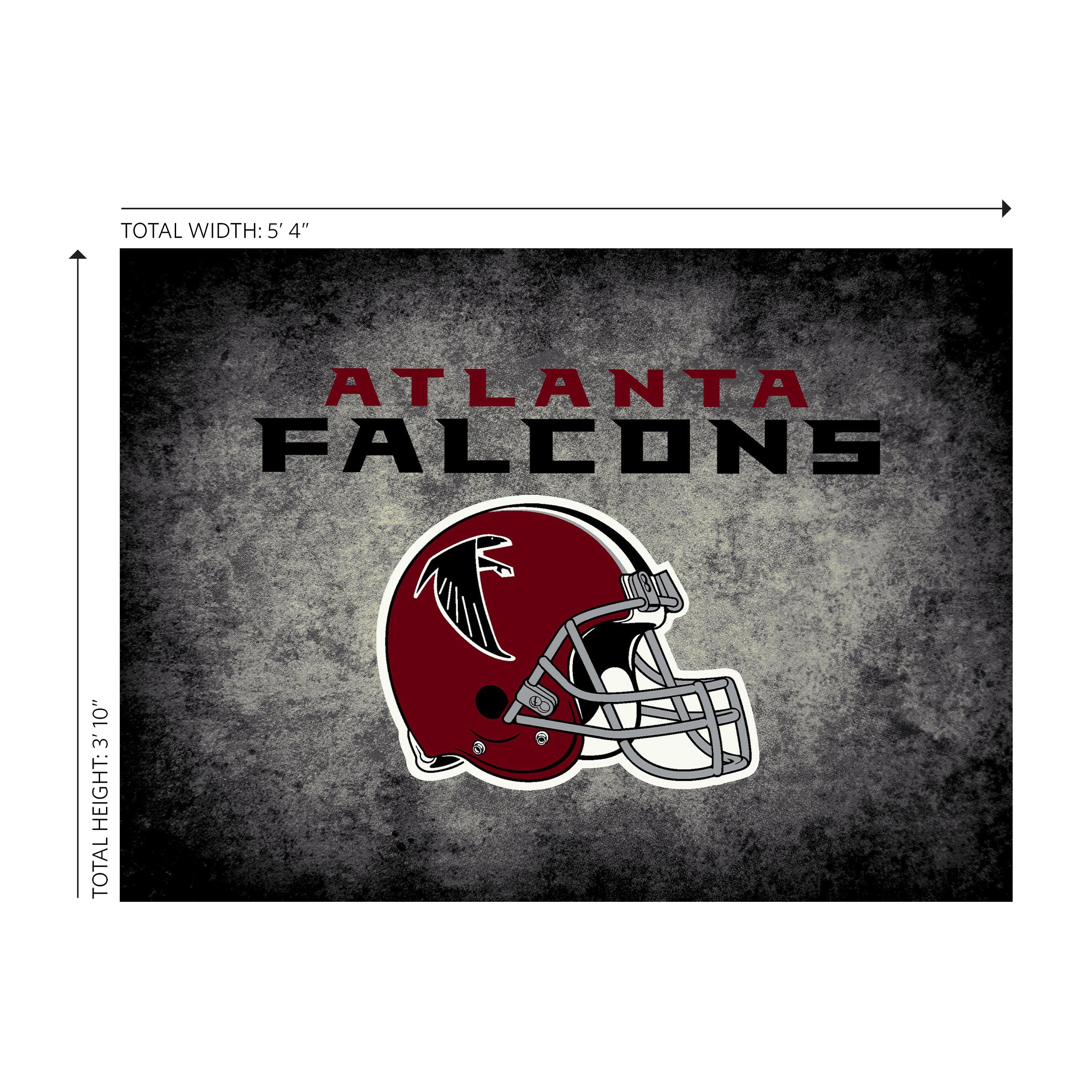 Atlanta Falcons 4x6 Distressed Rug