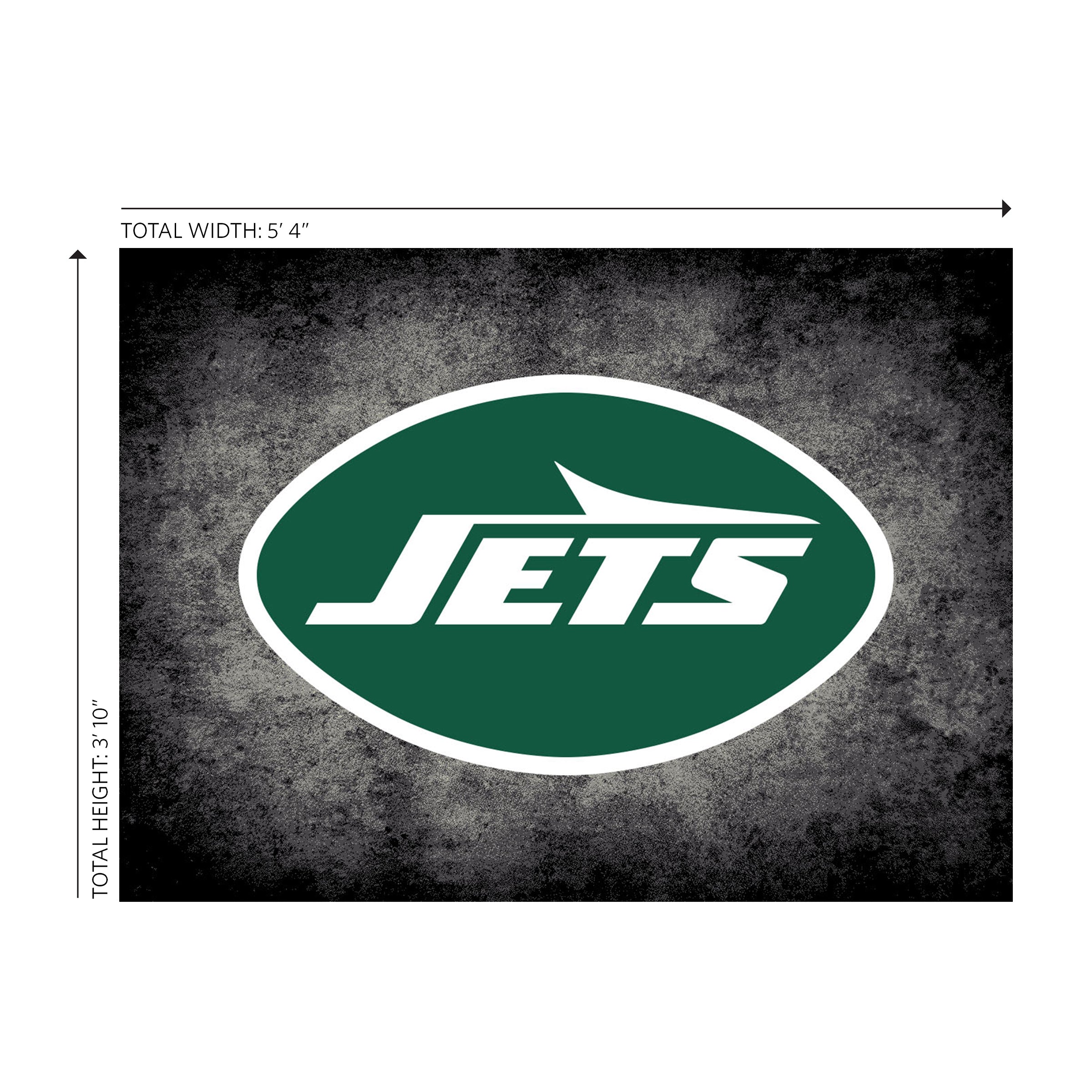 New York Jets 4x6 Distressed Rug