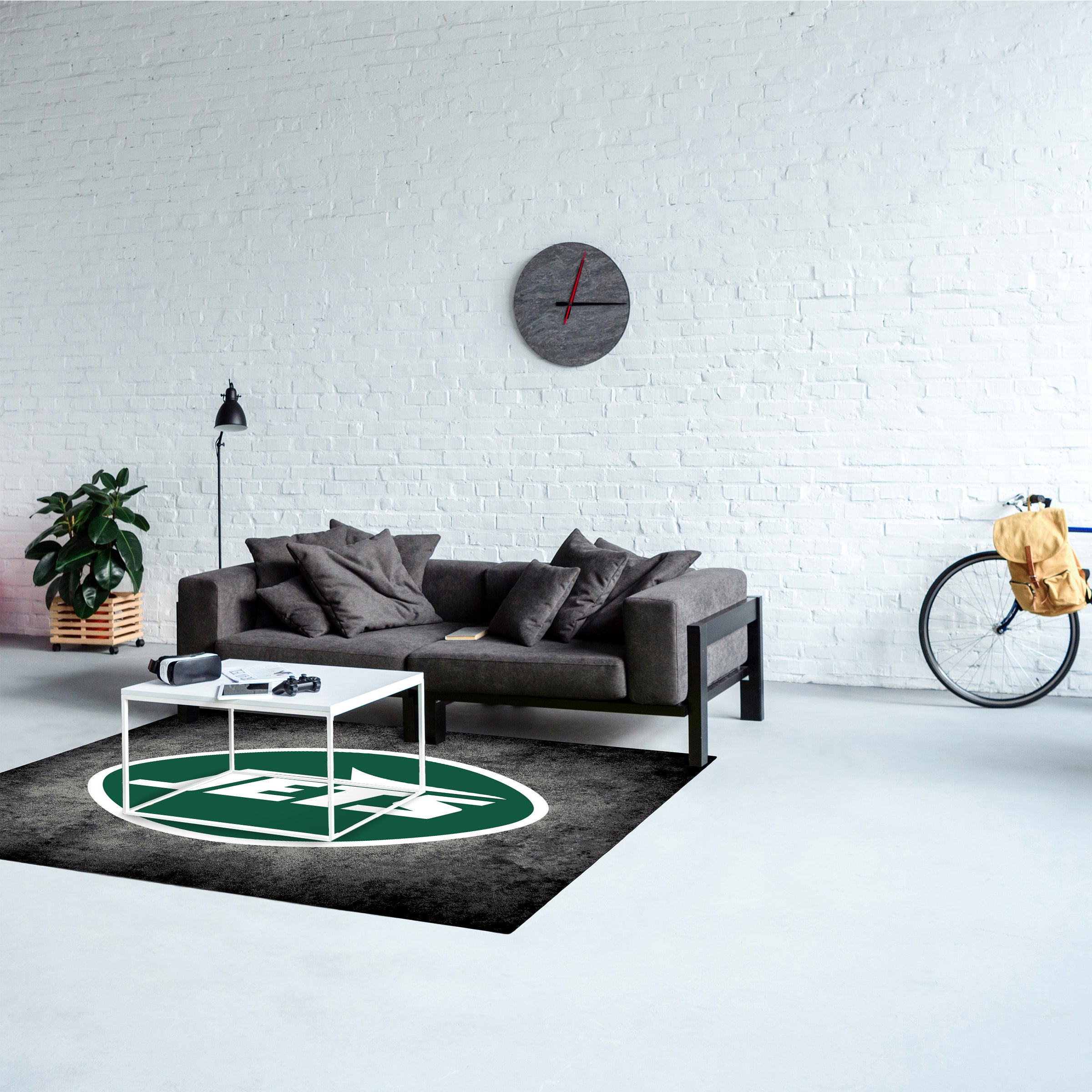 New York Jets 4x6 Distressed Rug