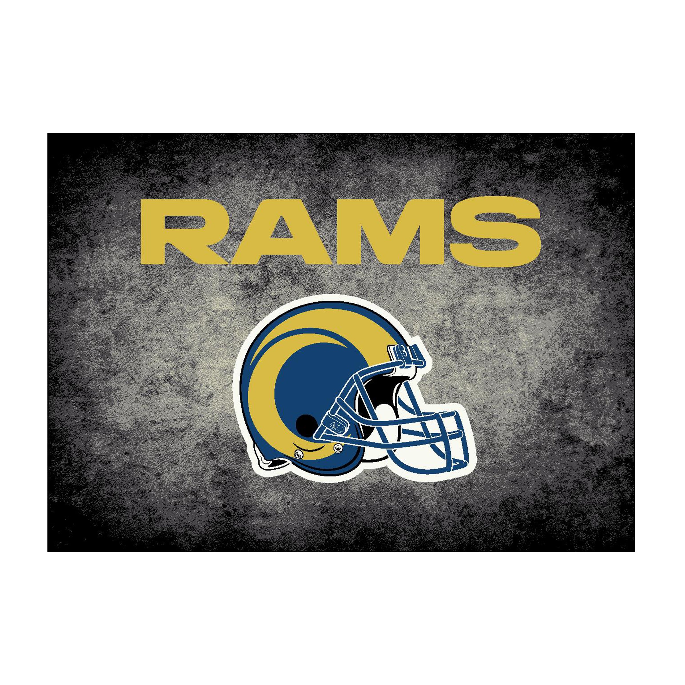 Los Angeles Rams 4x6 Distressed Rug