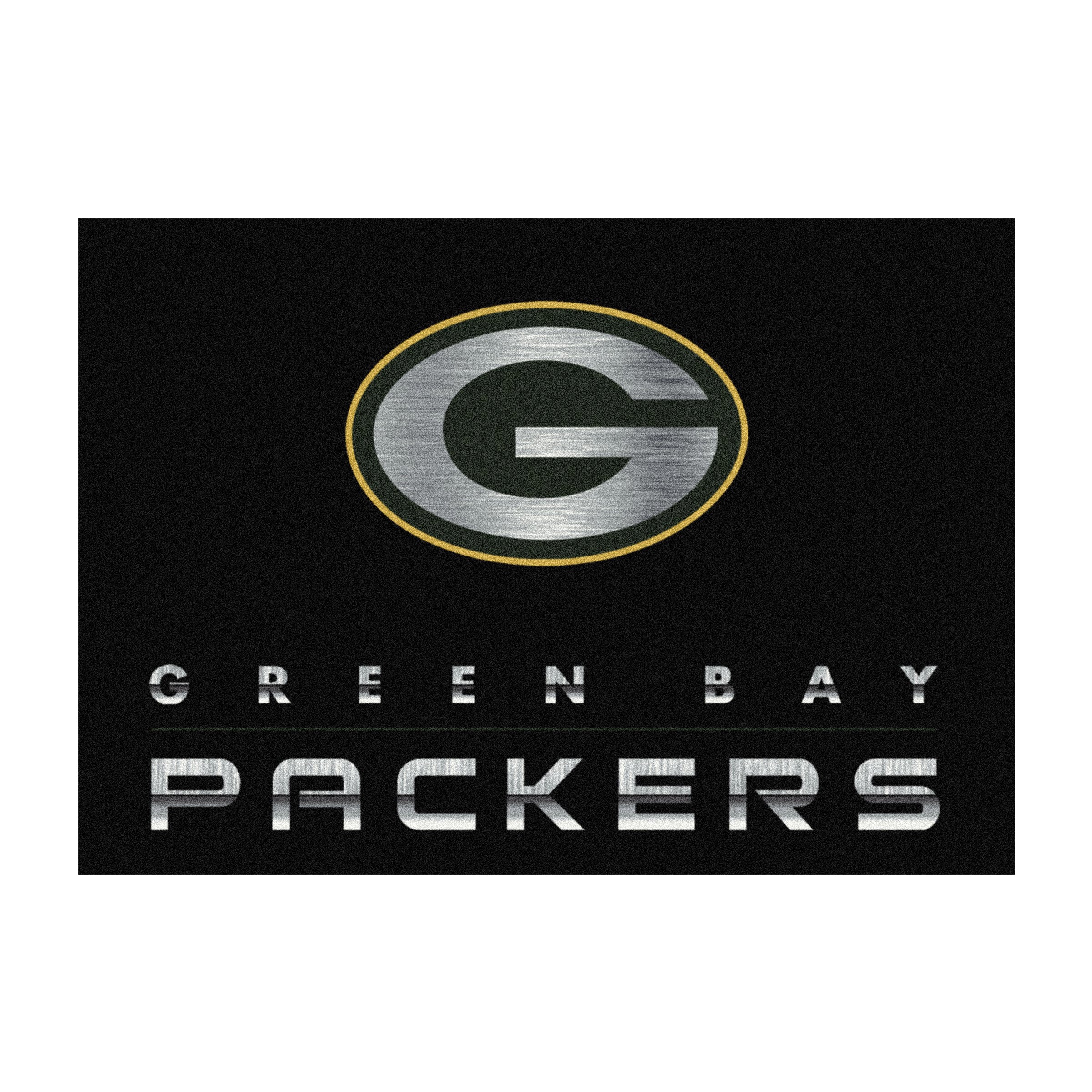 Green Bay Packers 4x6 Chrome Rug