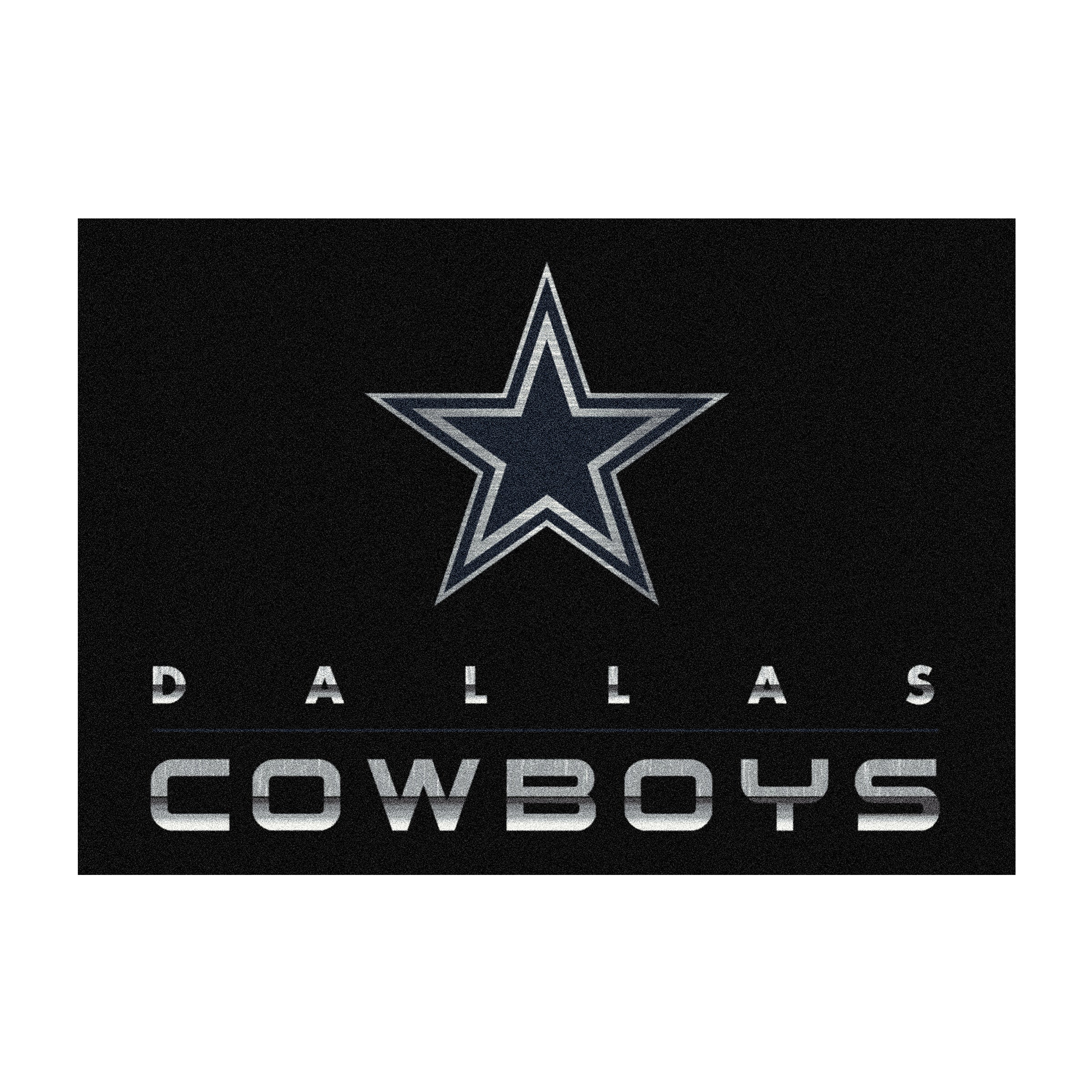 Dallas Cowboys 4x6 Chrome Rug