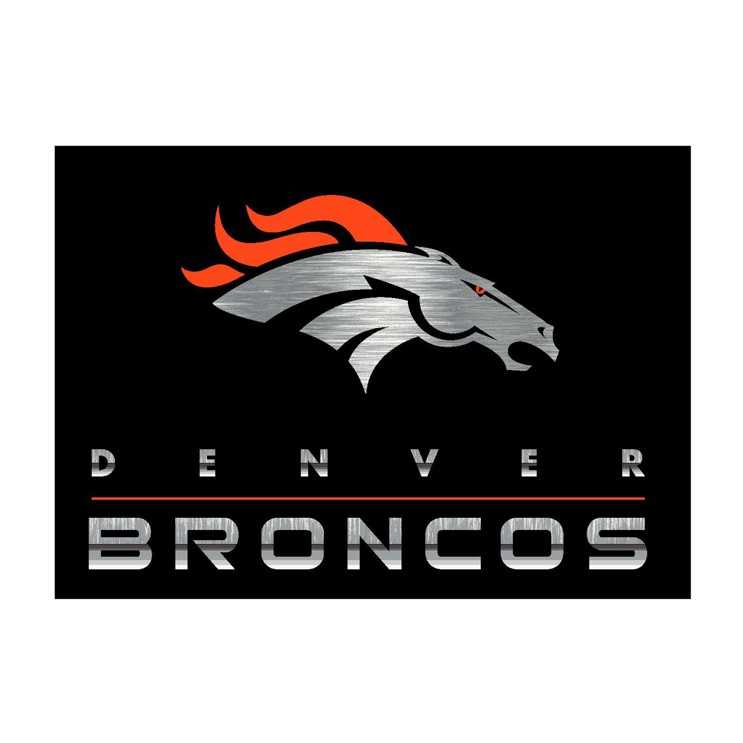 Denver Broncos 4x6 Chrome Rug