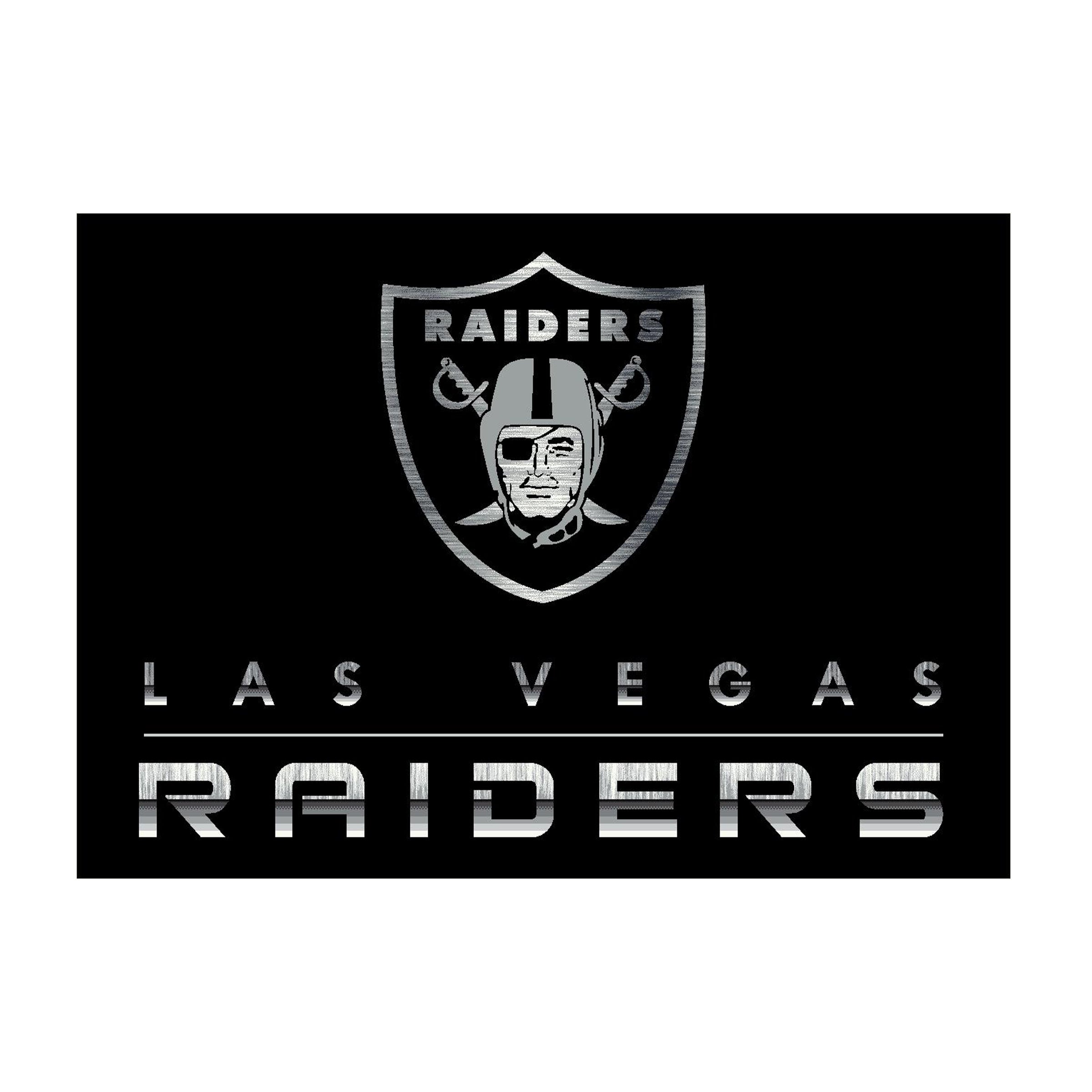 Las Vegas Raiders 4x6 Chrome Rug