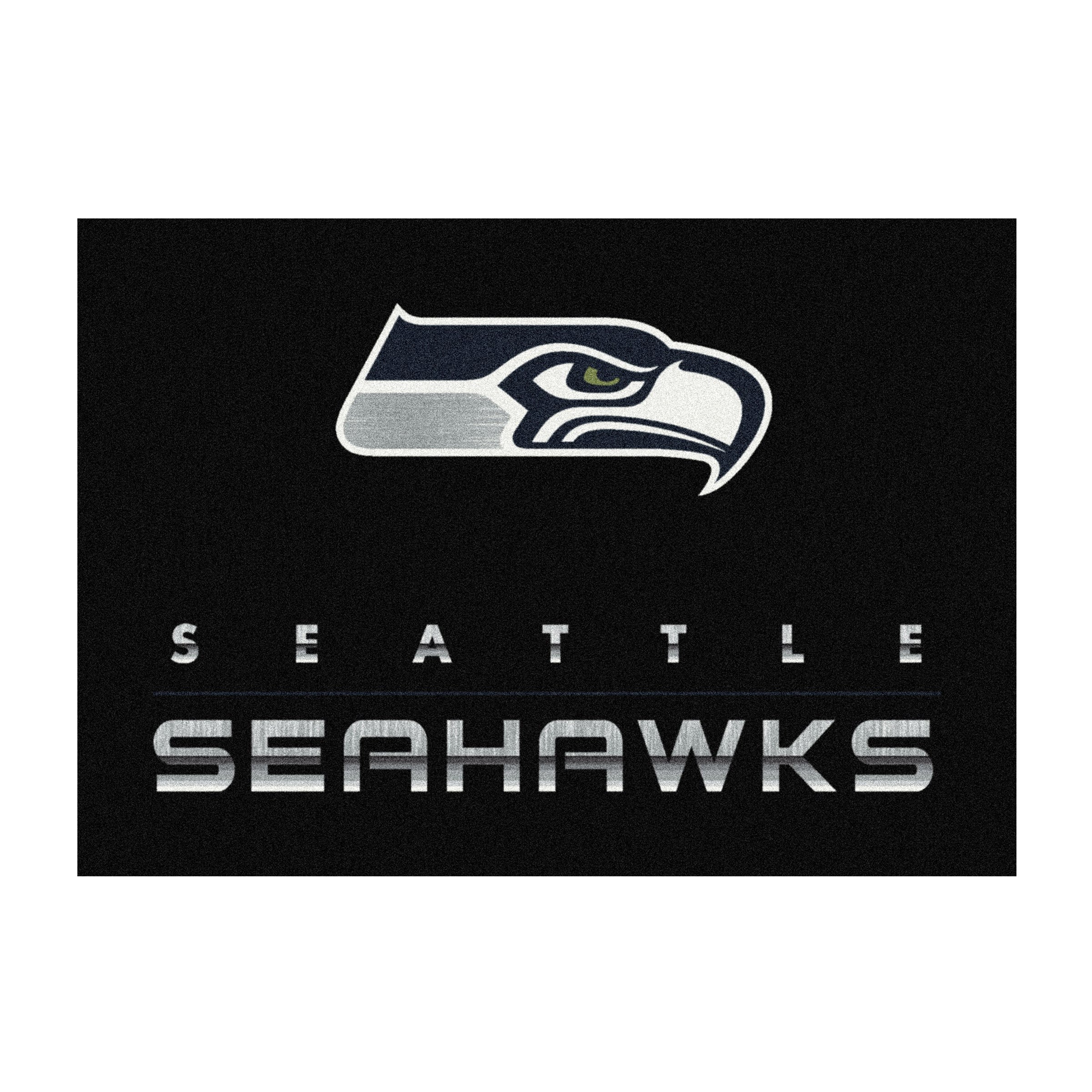 Seattle Seahawks 4x6 Chrome Rug