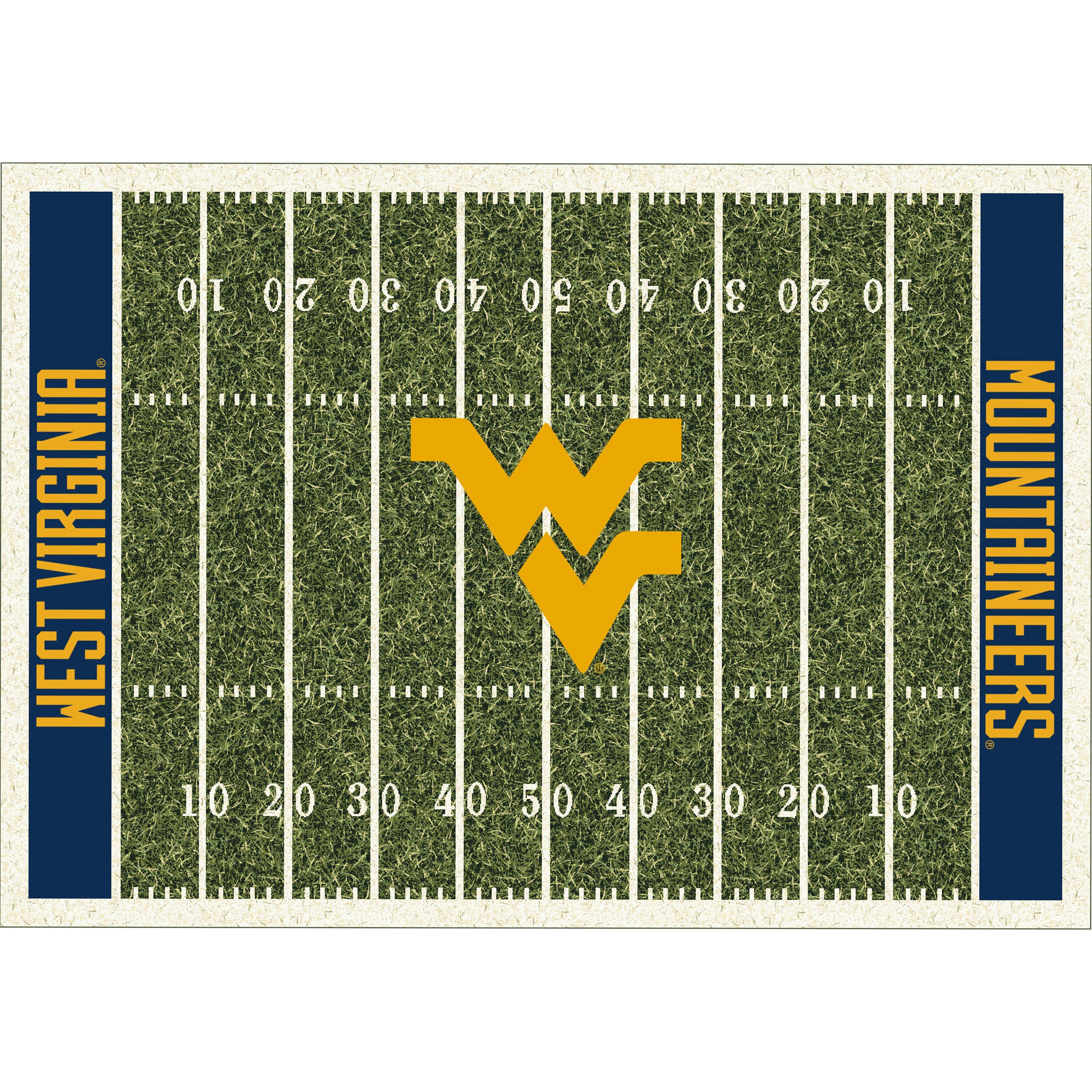 West Virginia University  6x8 Homefield Rug