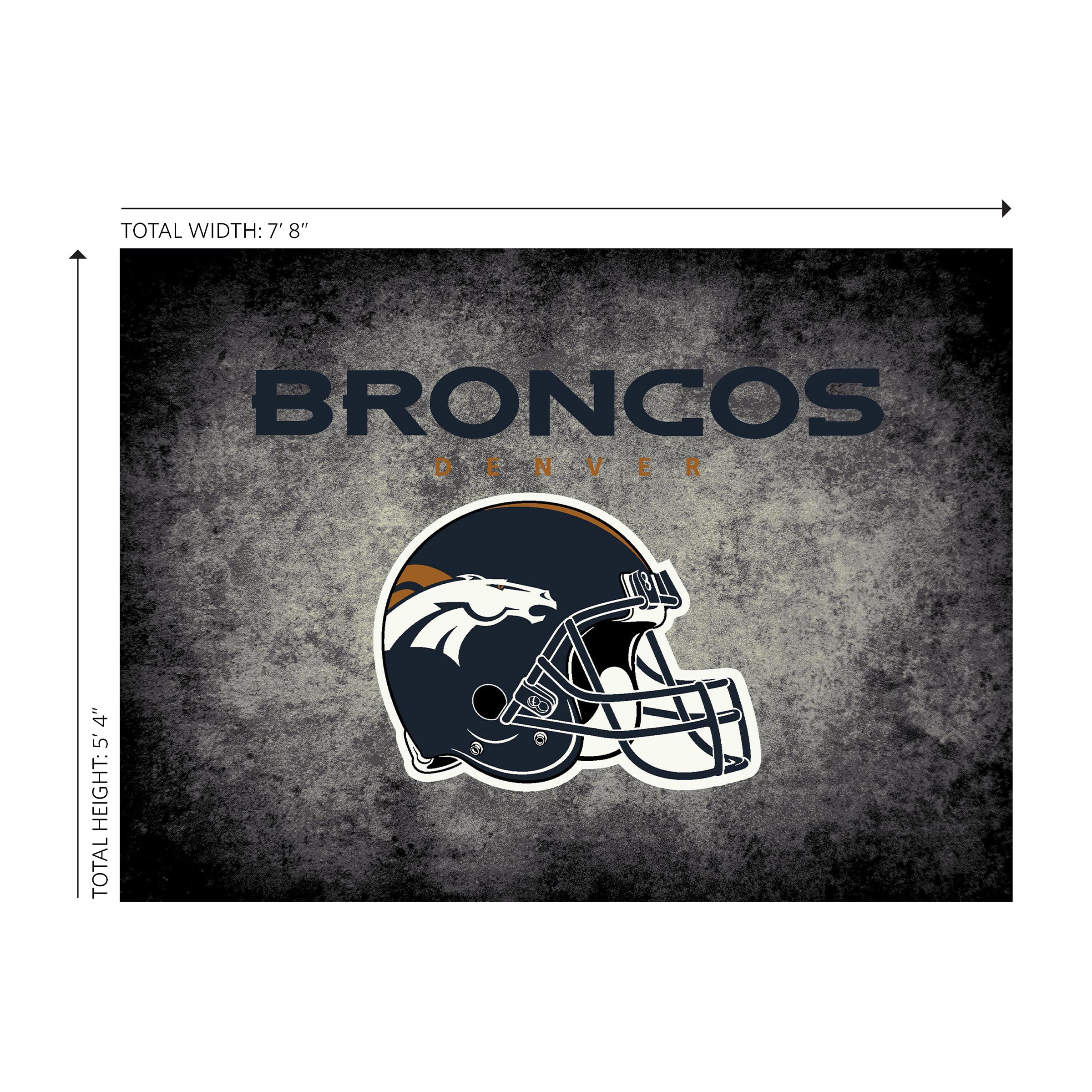 Denver Broncos 6x8 Distressed Rug