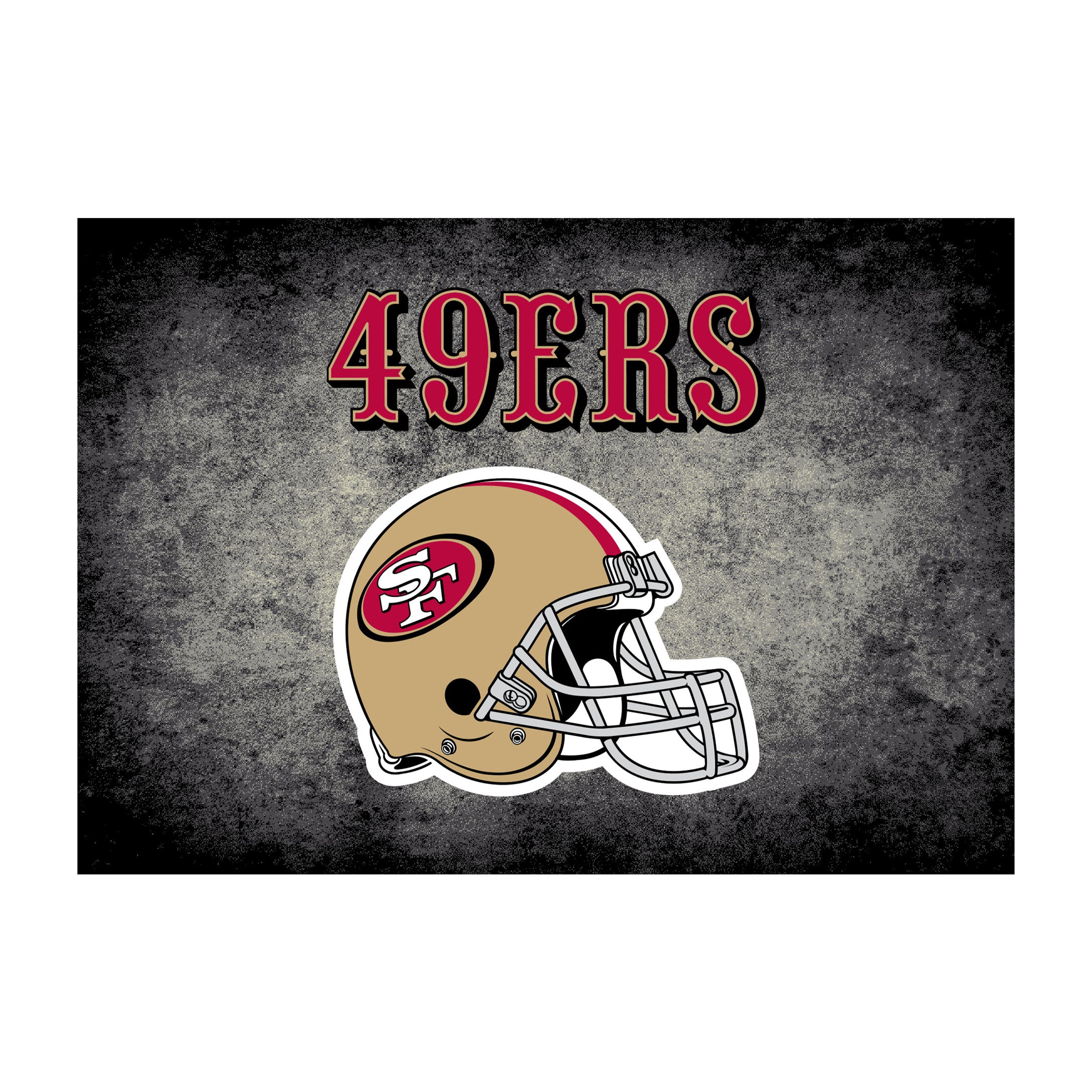 San Francisco 49ers 6x8 Distressed Rug