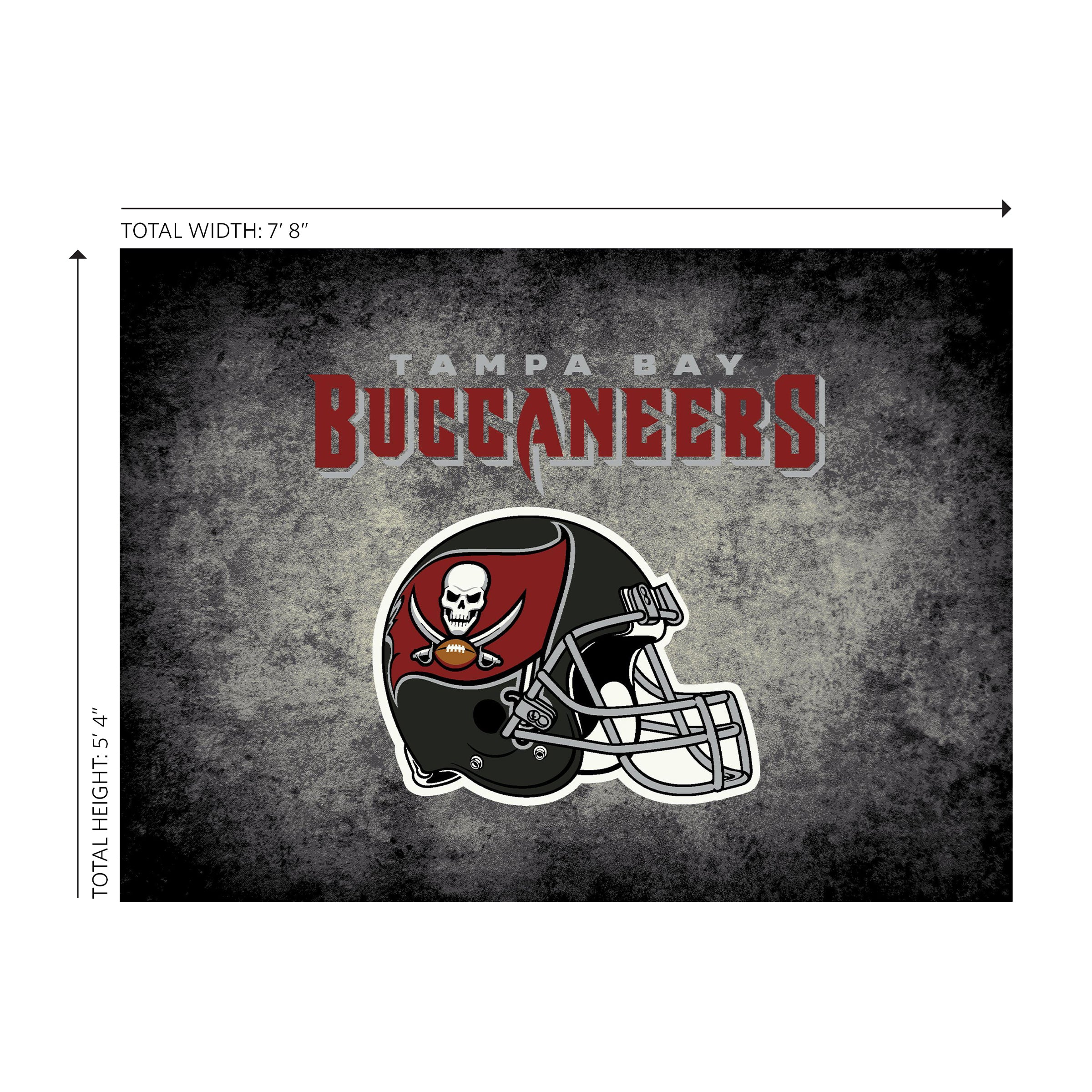 Tampa Bay Buccaneers 6x8 Distressed Rug