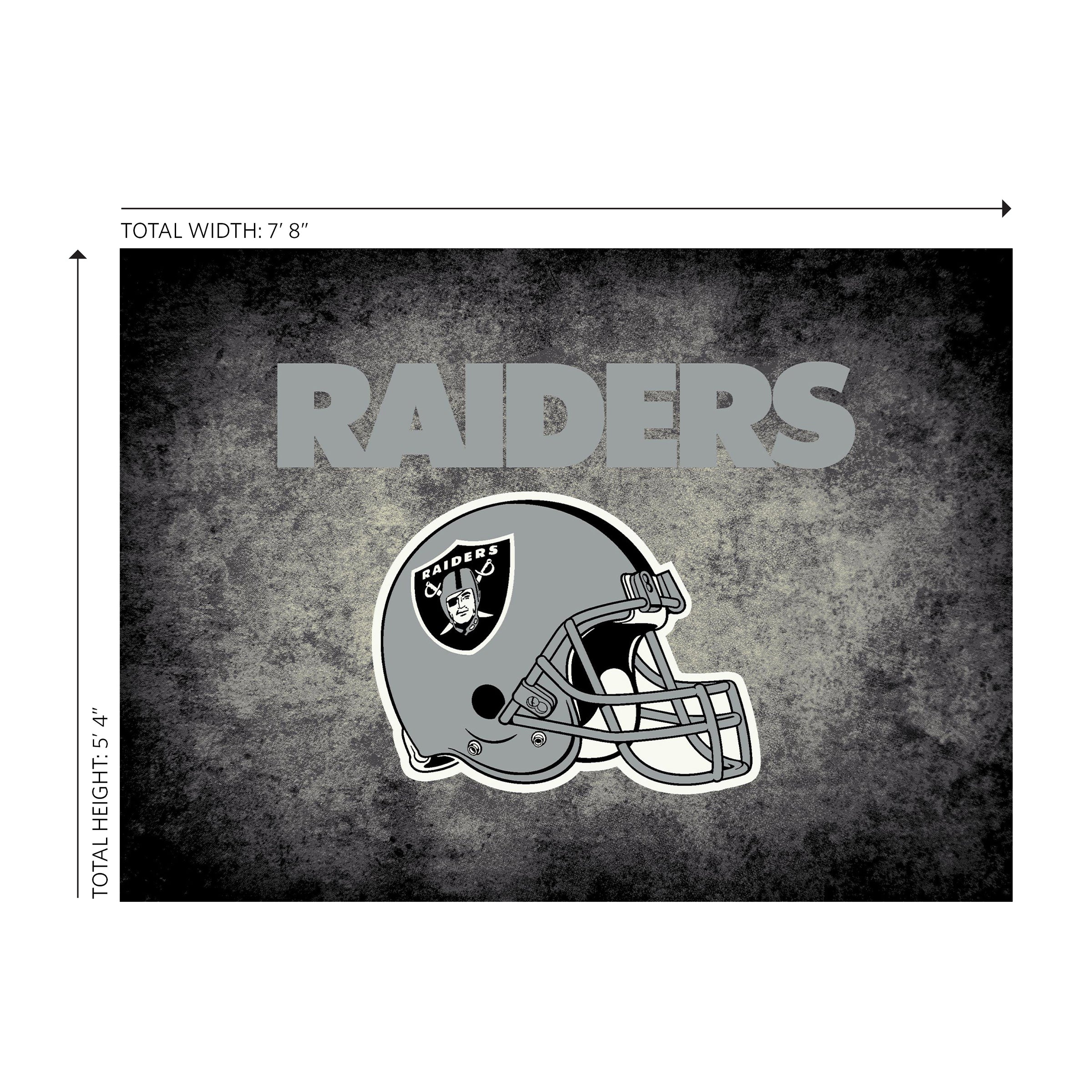 Las Vegas Raiders 6x8 Distressed Rug