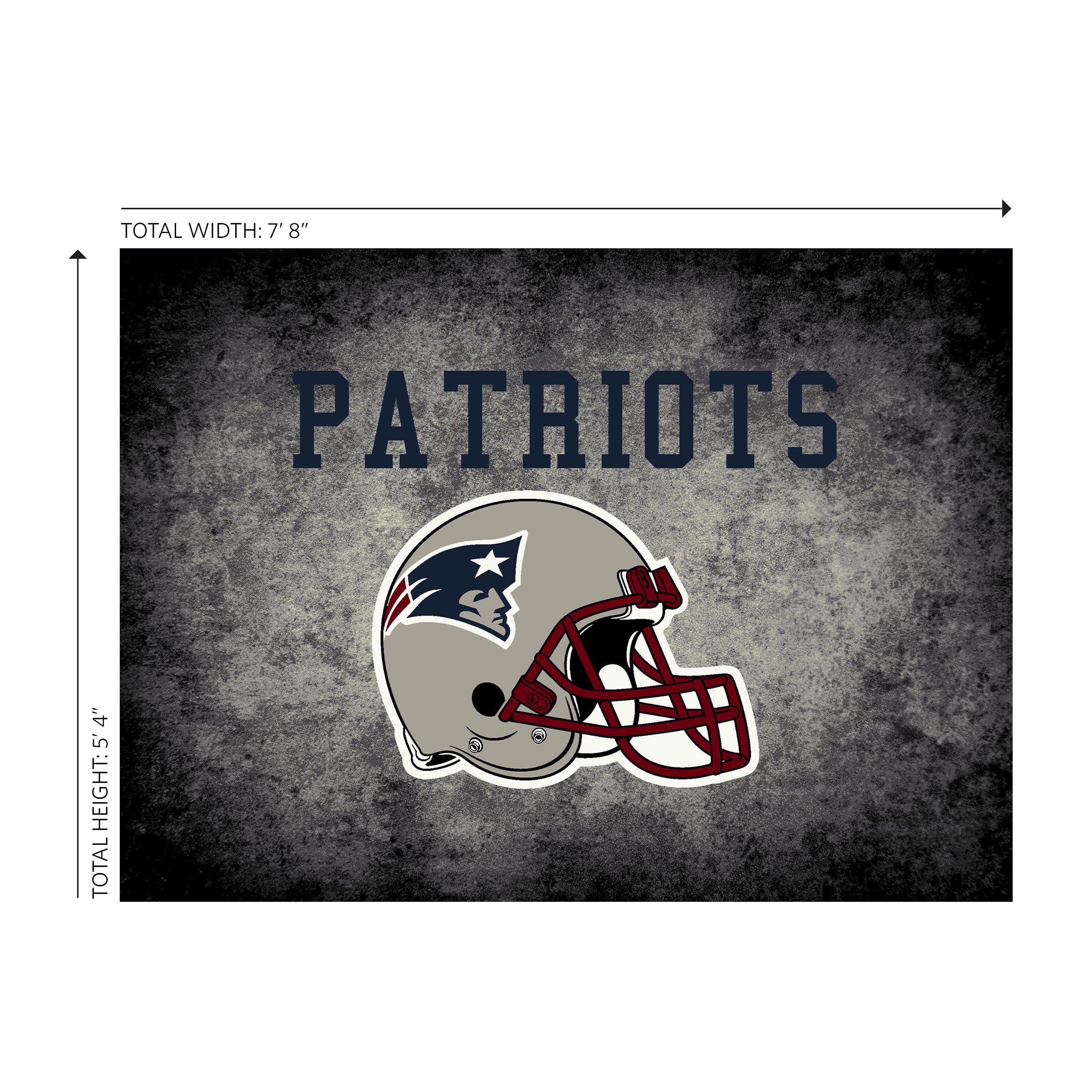 New England Patriots 6x8 Distressed Rug